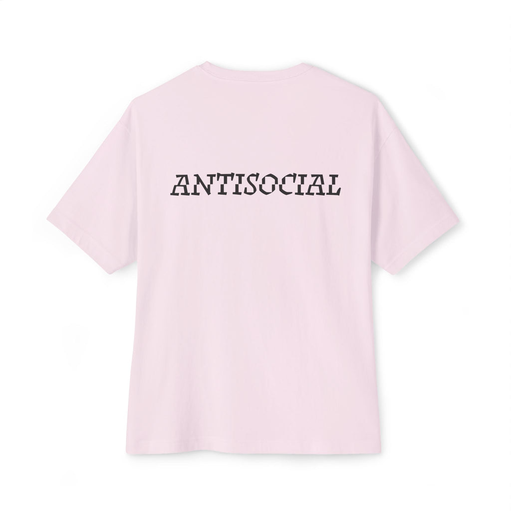 Antisocial Oversized Tee - Black lettering