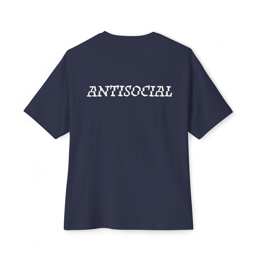 Antisocial Oversized Tee - White lettering
