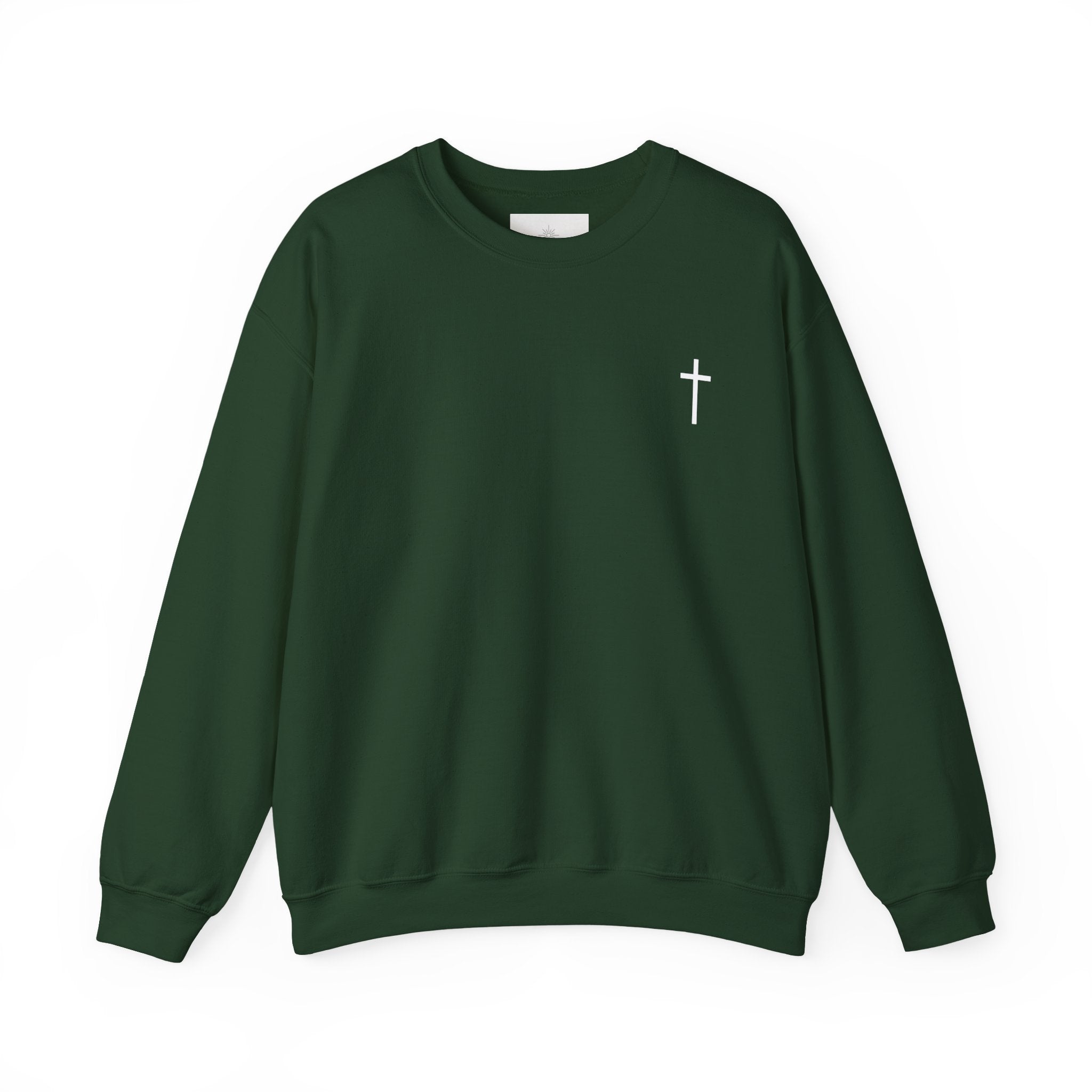 "Created by the Creator" - Floral Crewneck Sweatshirt - White Letters