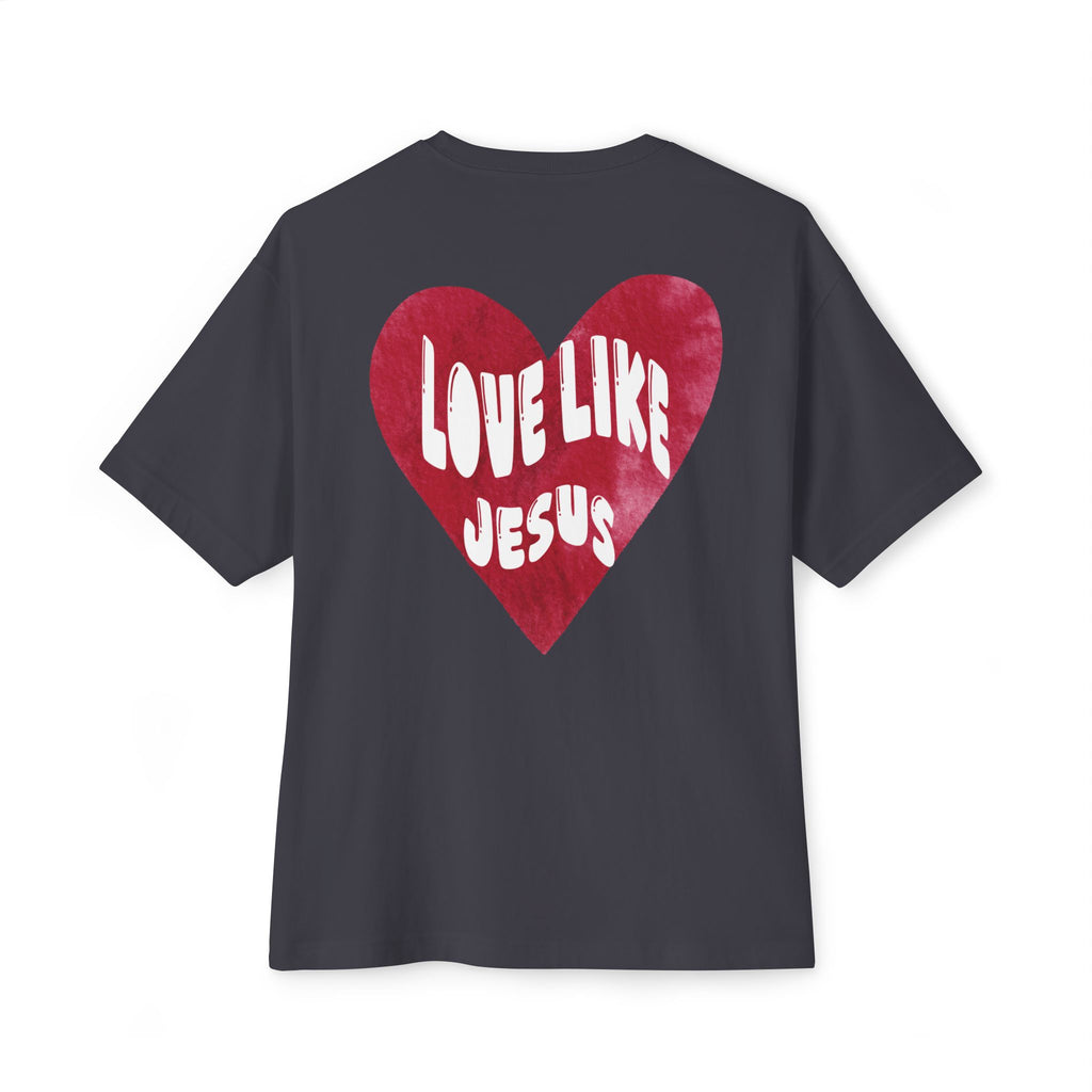 "Love Like Jesus" - Oversized Tee - White Cross