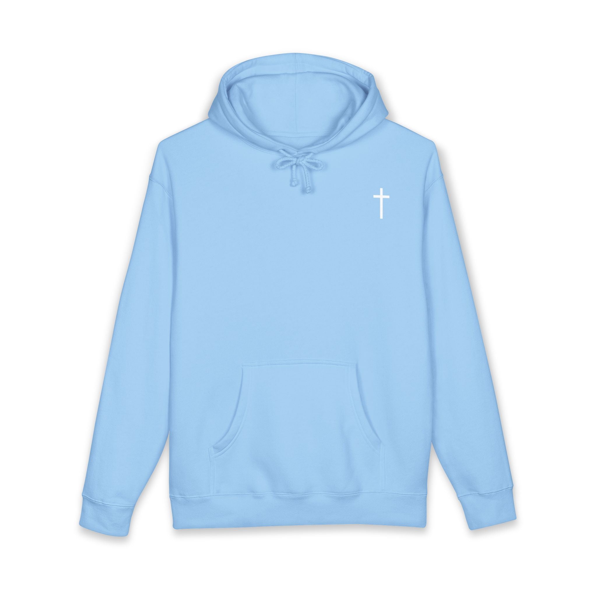 "Living Proof of a Loving God" Floral Design Hoodie - White Cross