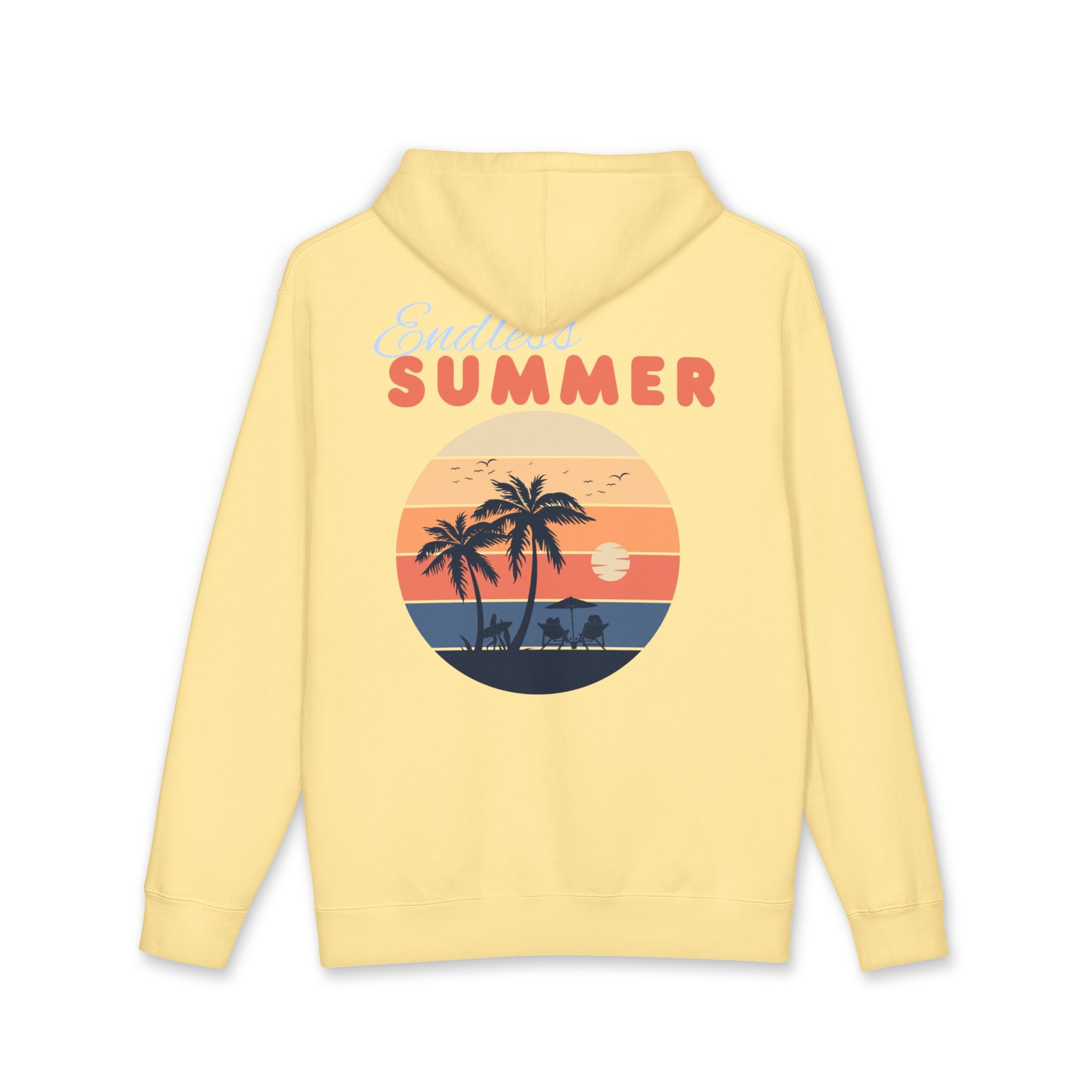 Endless Summer Retro Palm Sunset Graphic Hoodie