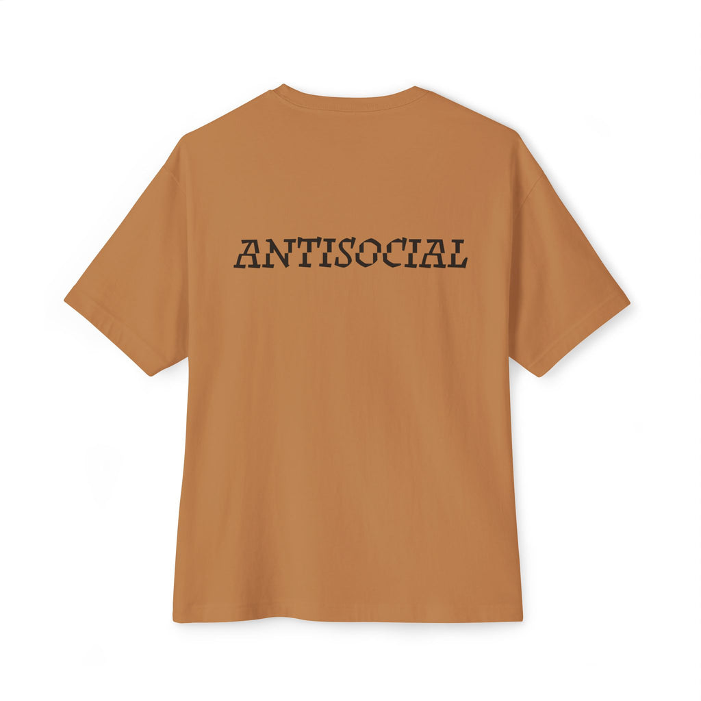 Antisocial Oversized Tee - Black lettering