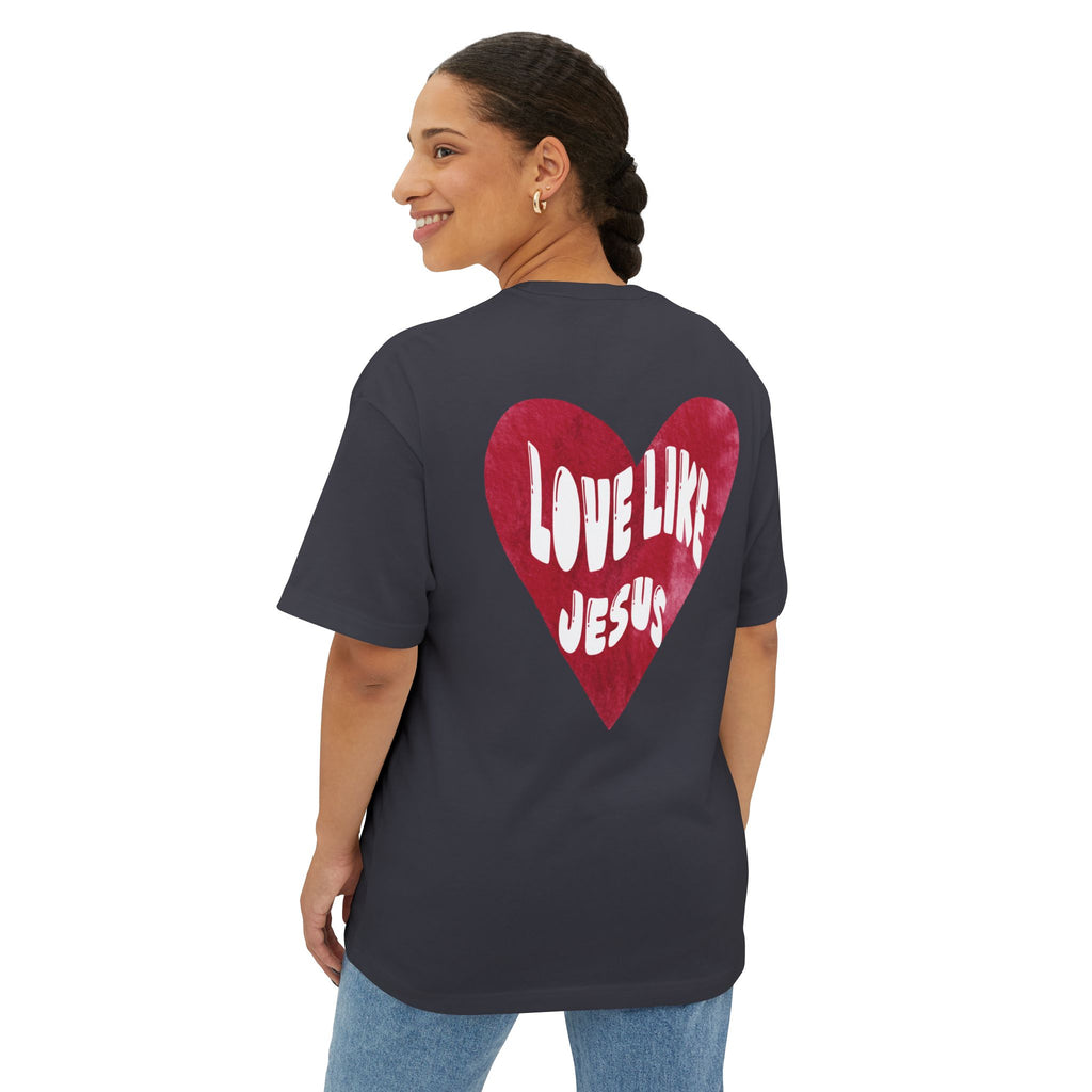 "Love Like Jesus" - Oversized Tee - White Cross