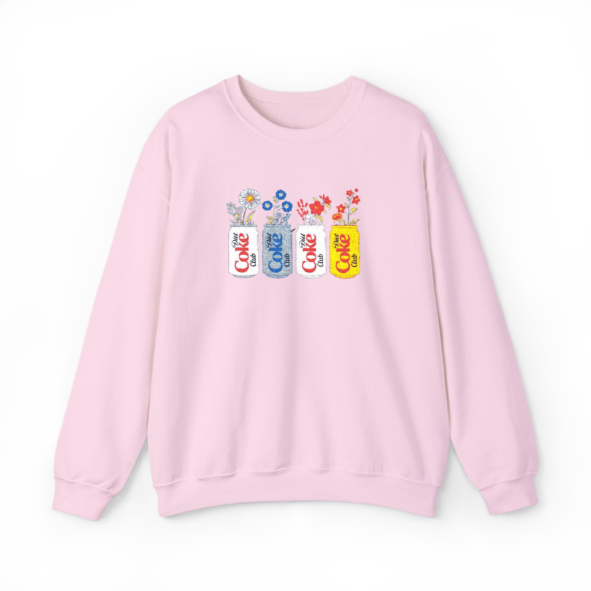 Embroidered Floral Diet Coke Crewneck