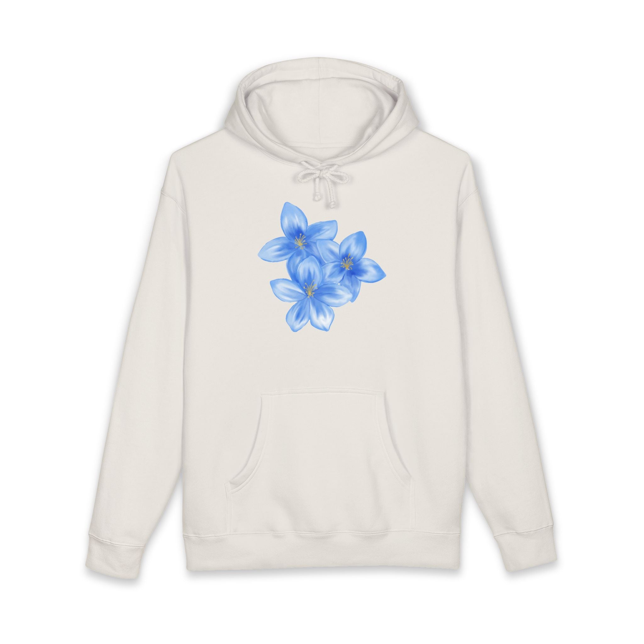 Blue Floral Hoodie