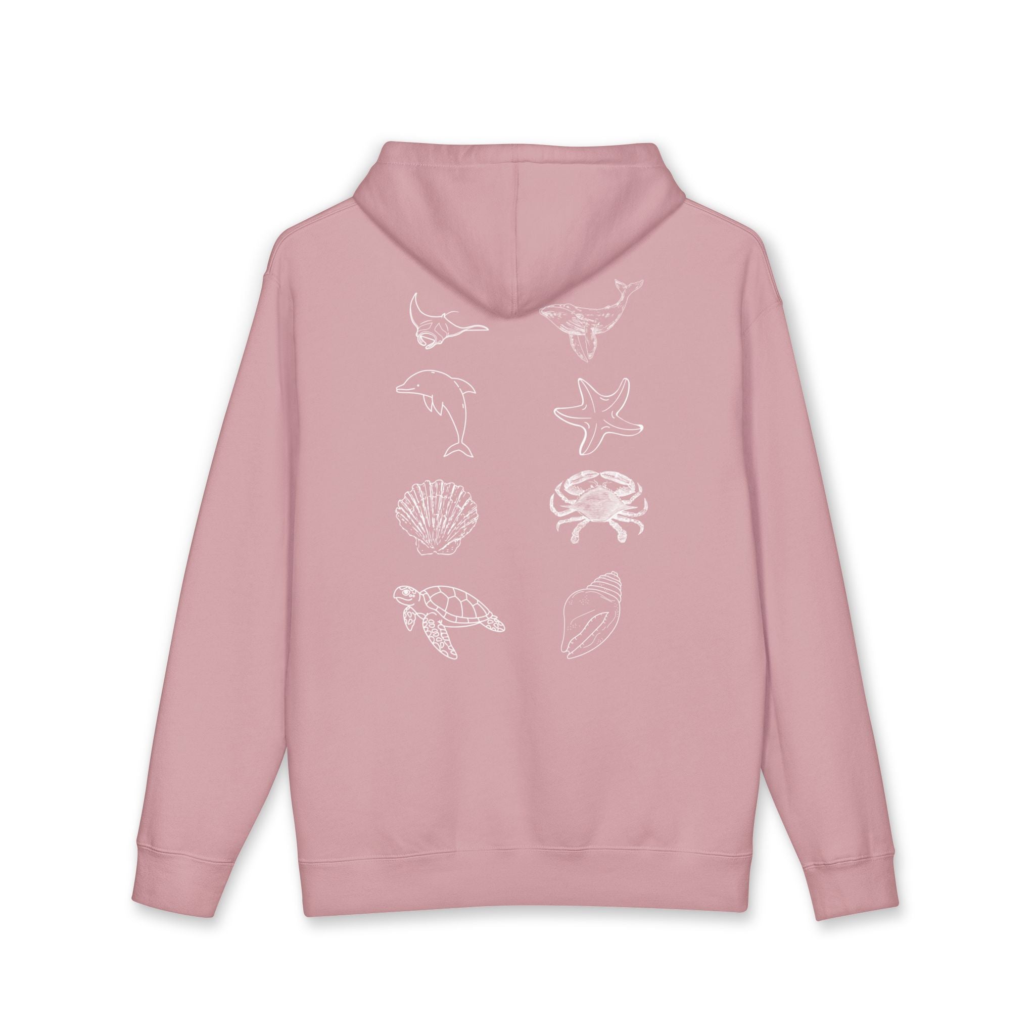 Ocean Life Sketch Back Print Hoodie