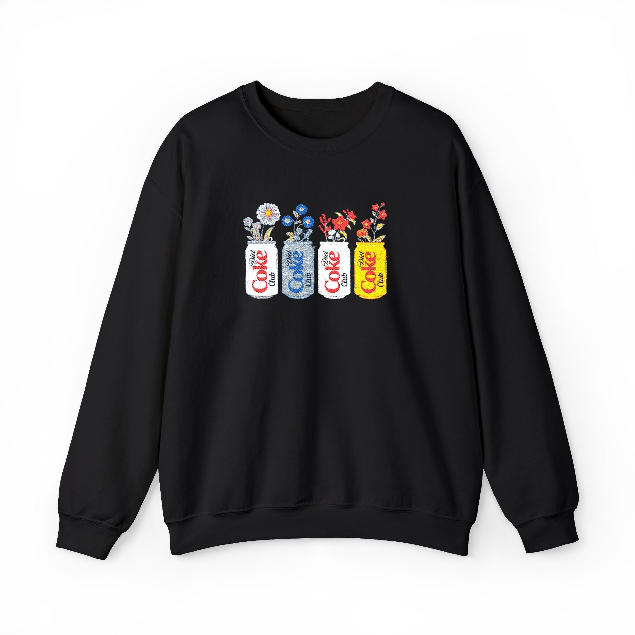 Embroidered Floral Diet Coke Crewneck
