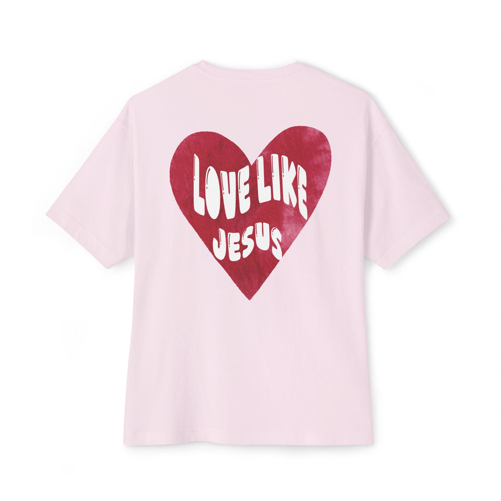 "Love Like Jesus" - Oversized Tee - White Cross