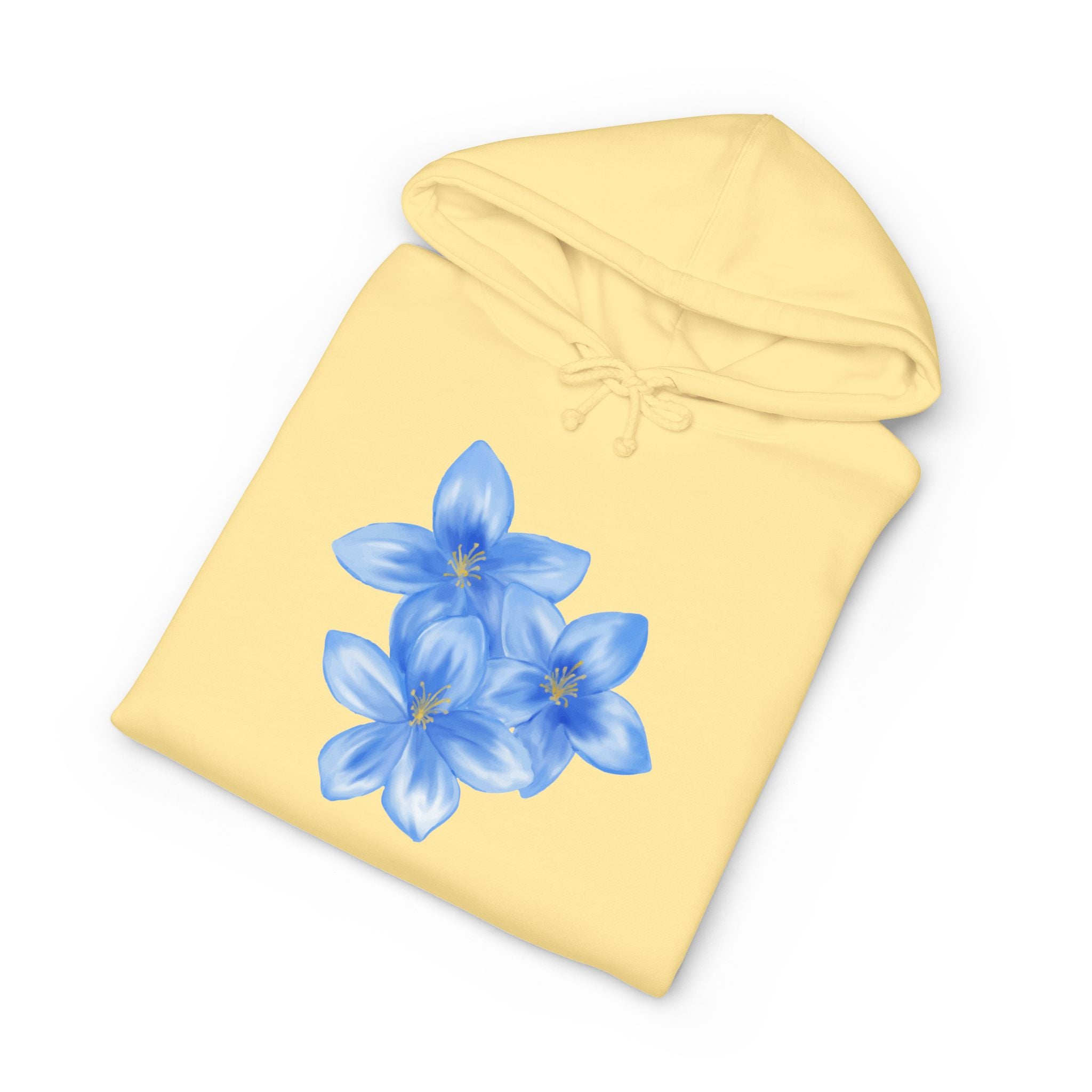 Blue Floral Hoodie