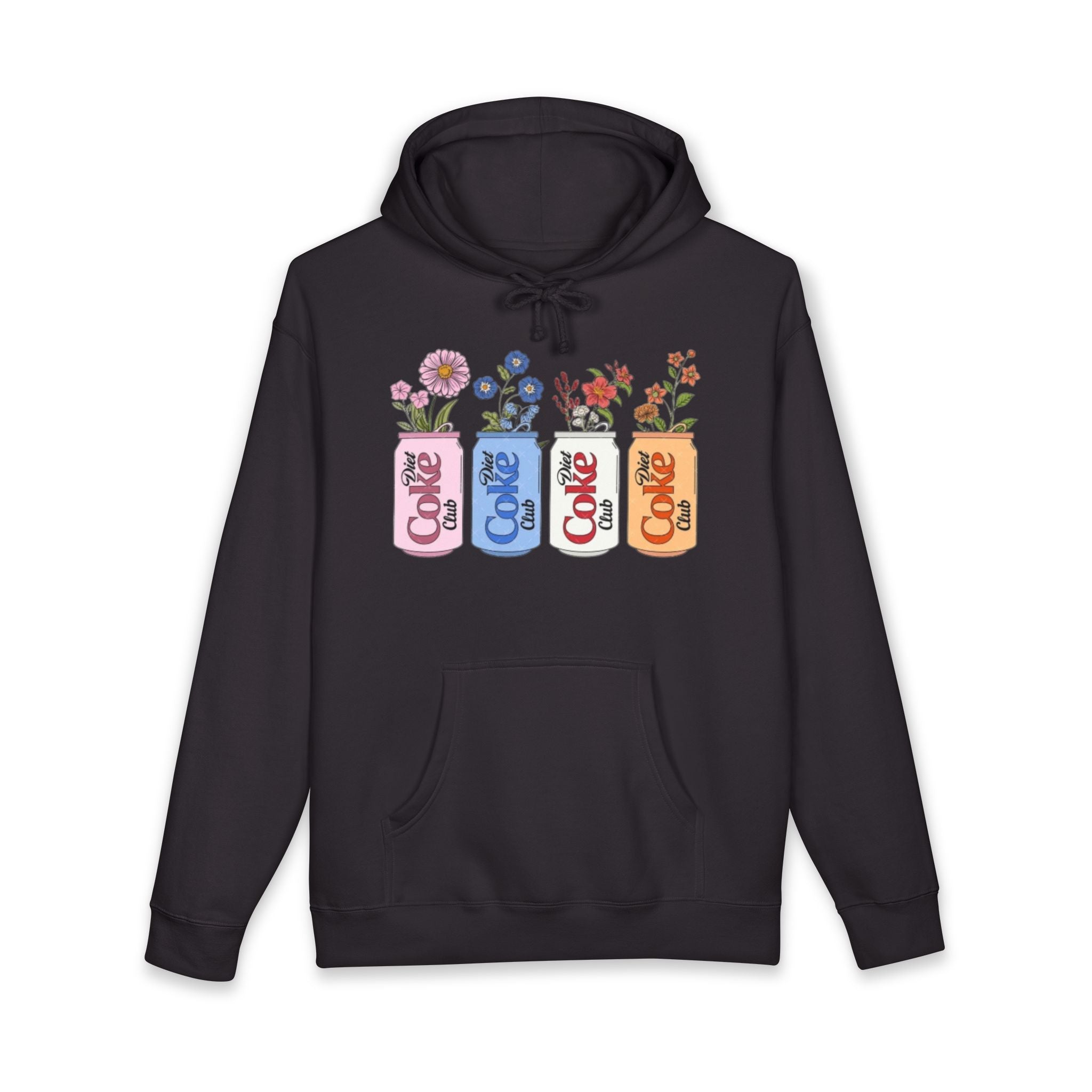 Vintage Coke Cans with Wildflowers Hoodie