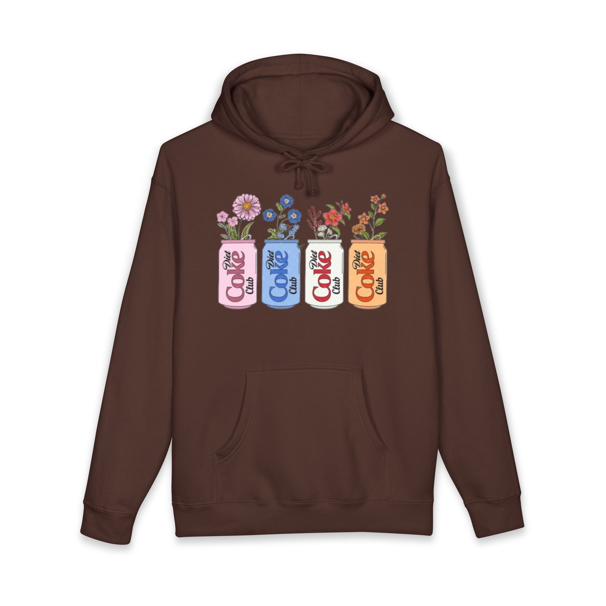 Vintage Coke Cans with Wildflowers Hoodie