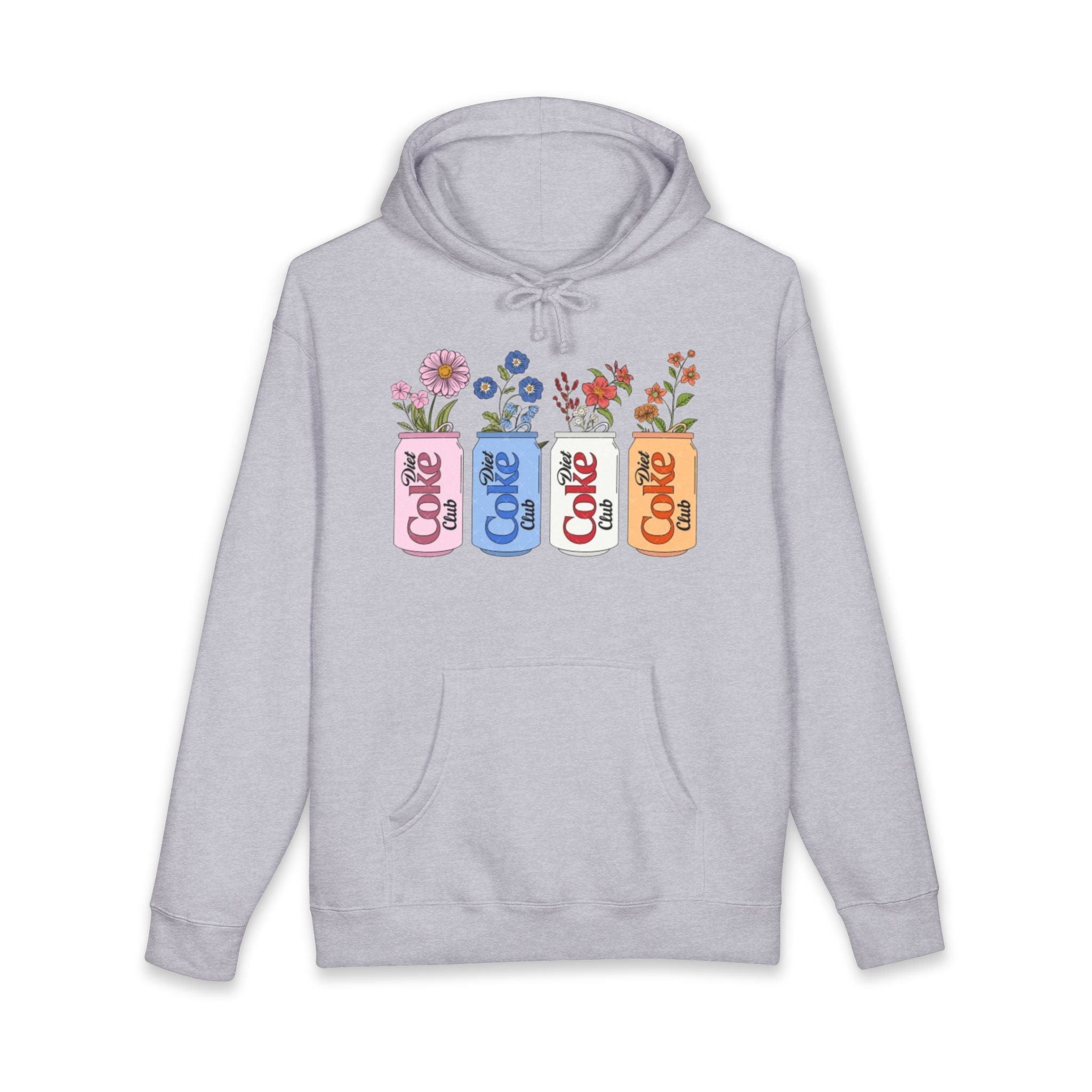 Vintage Coke Cans with Wildflowers Hoodie