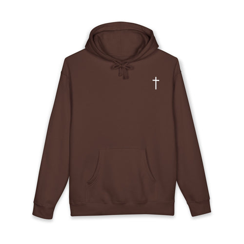 "Living Proof of a Loving God" Floral Design Hoodie - White Cross