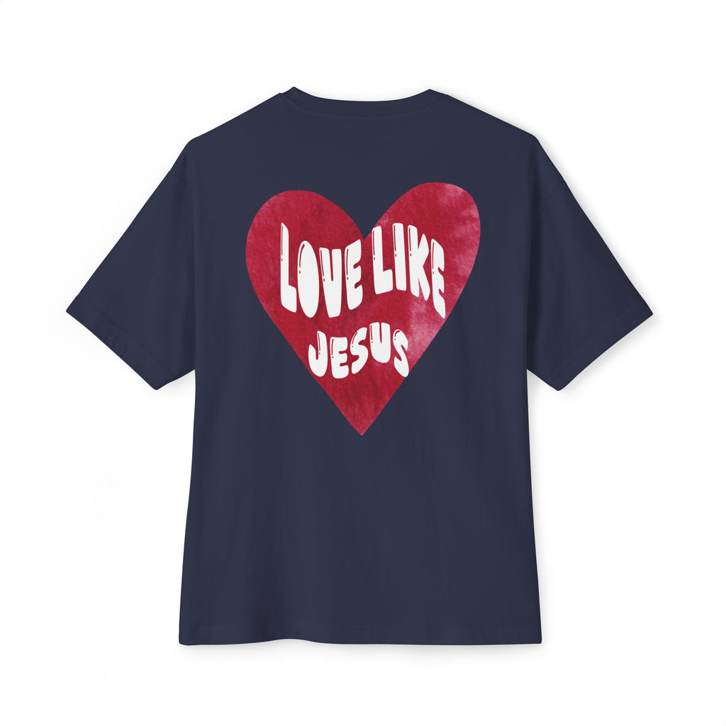 "Love Like Jesus" - Oversized Tee - White Cross