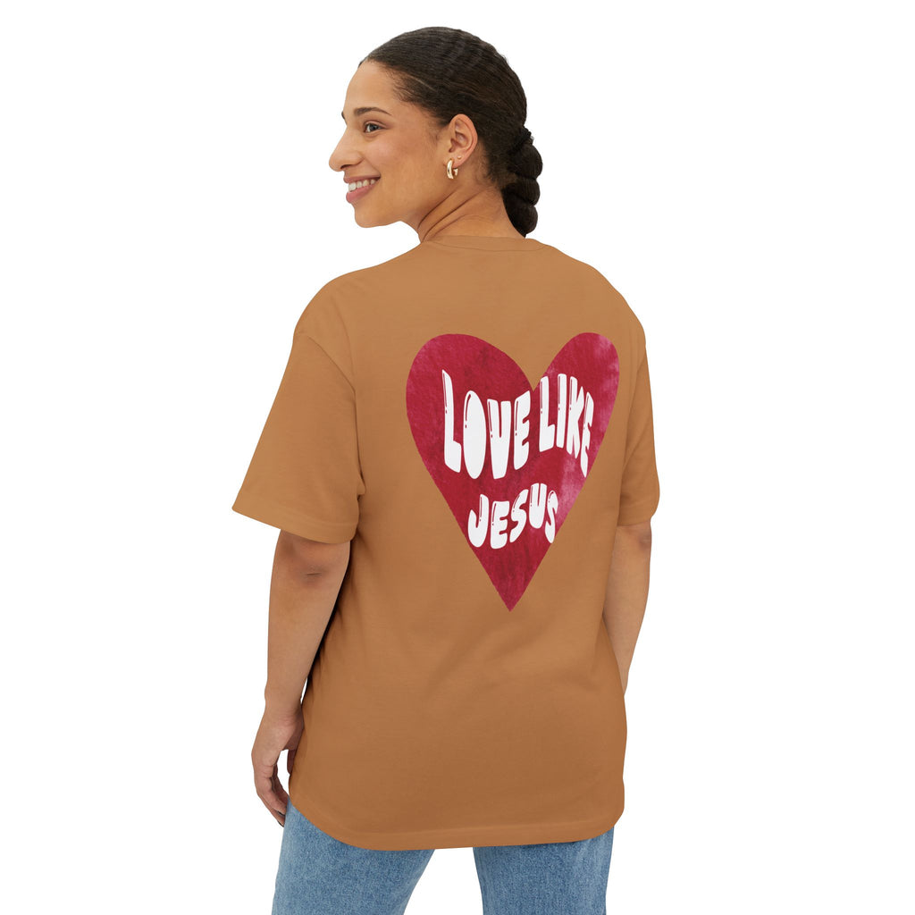 "Love Like Jesus" - Oversized Tee - White Cross