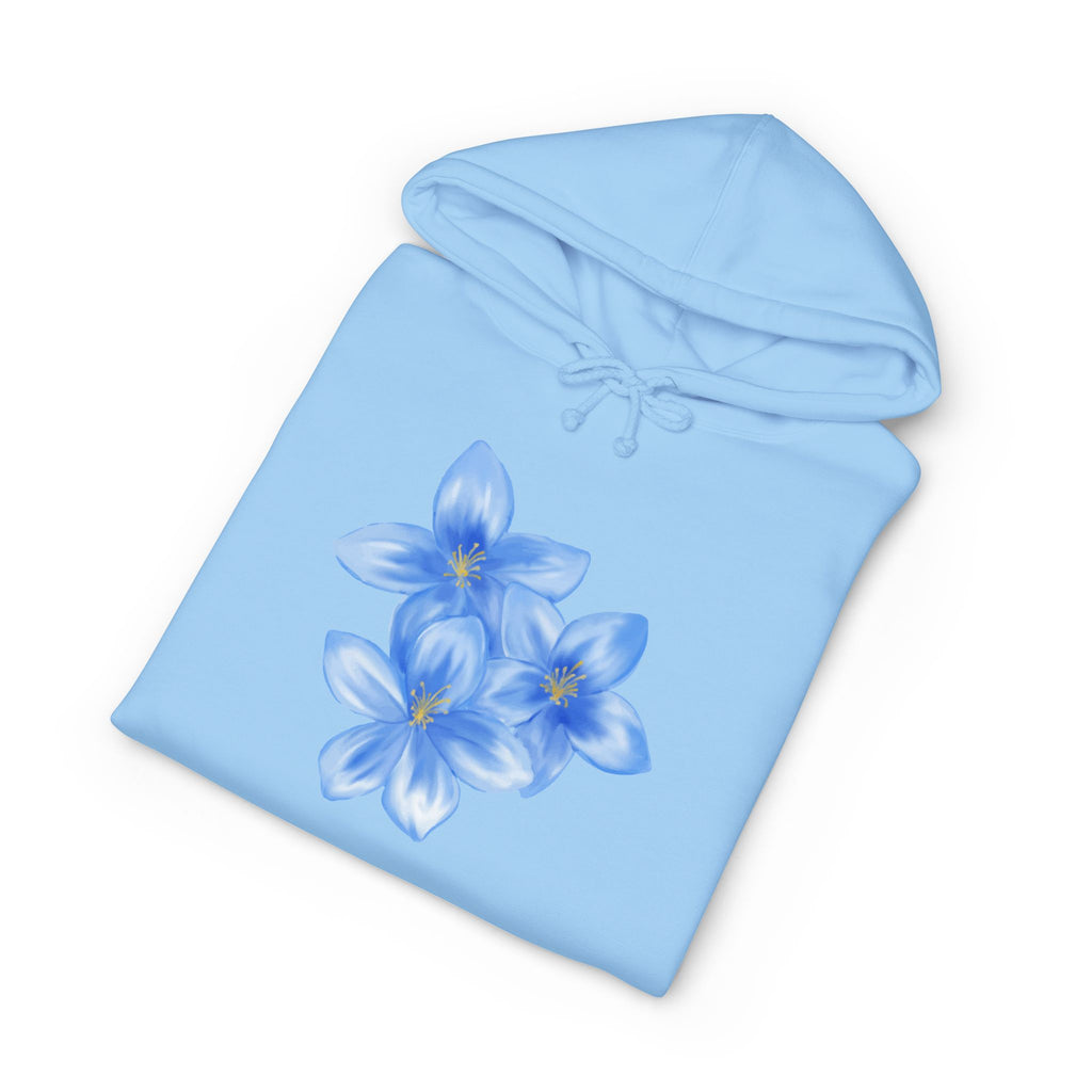 Blue Floral Hoodie