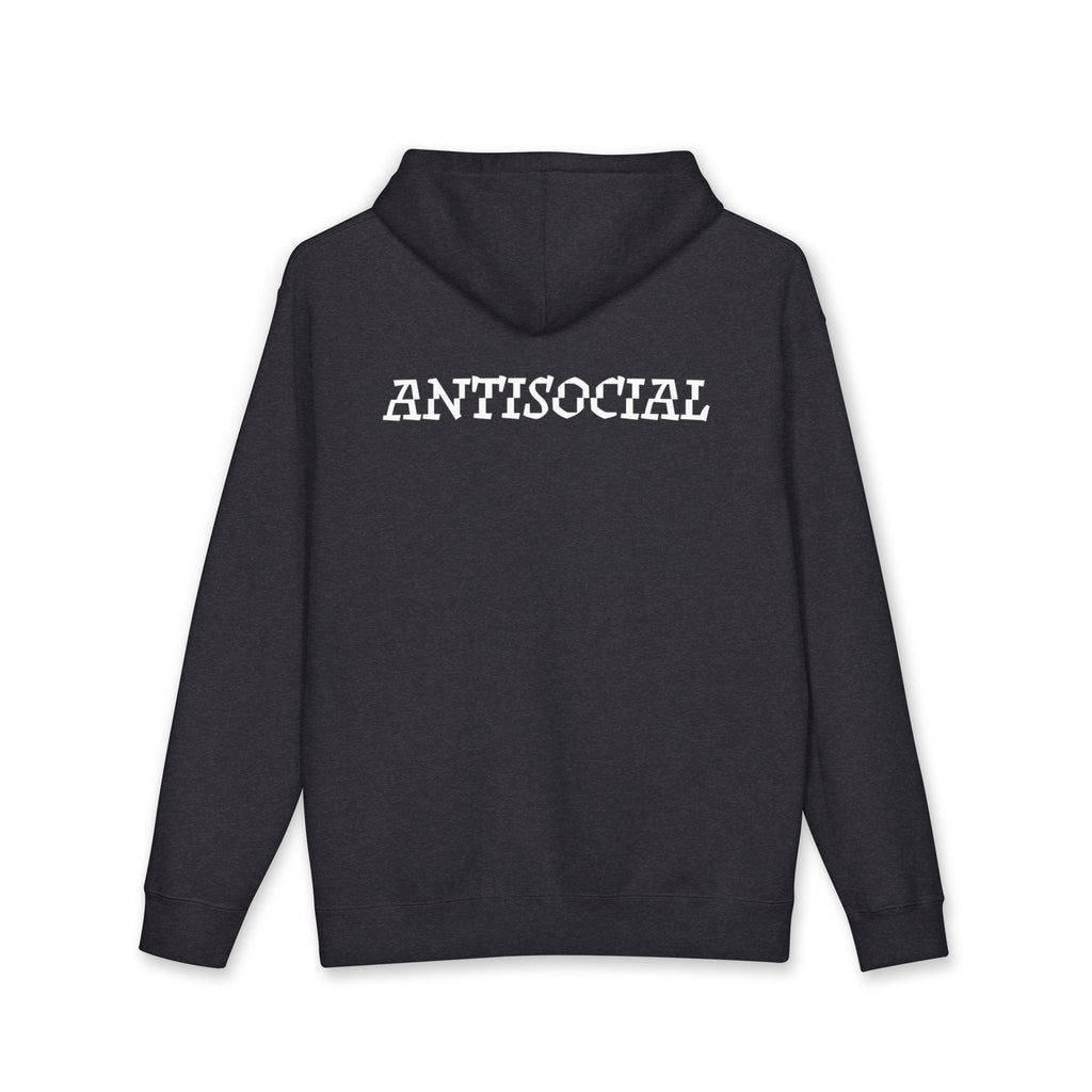 Antisocial Hoodie — White lettering