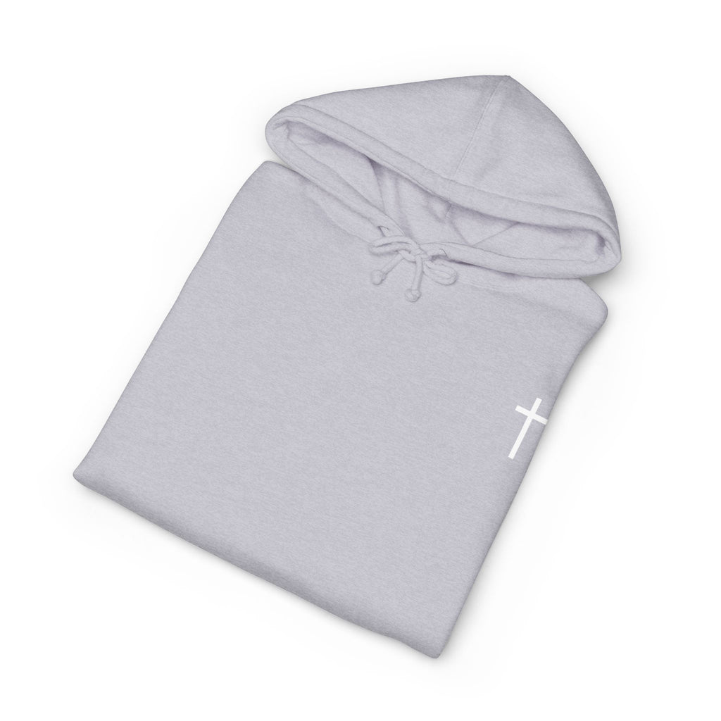 "Living Proof of a Loving God" Floral Design Hoodie - White Cross