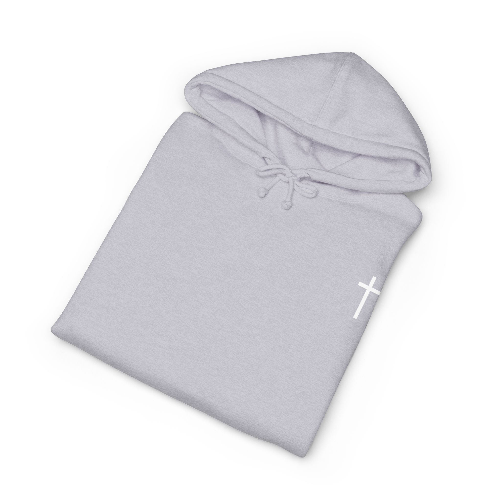 "Living Proof of a Loving God" Floral Design Hoodie - White Cross