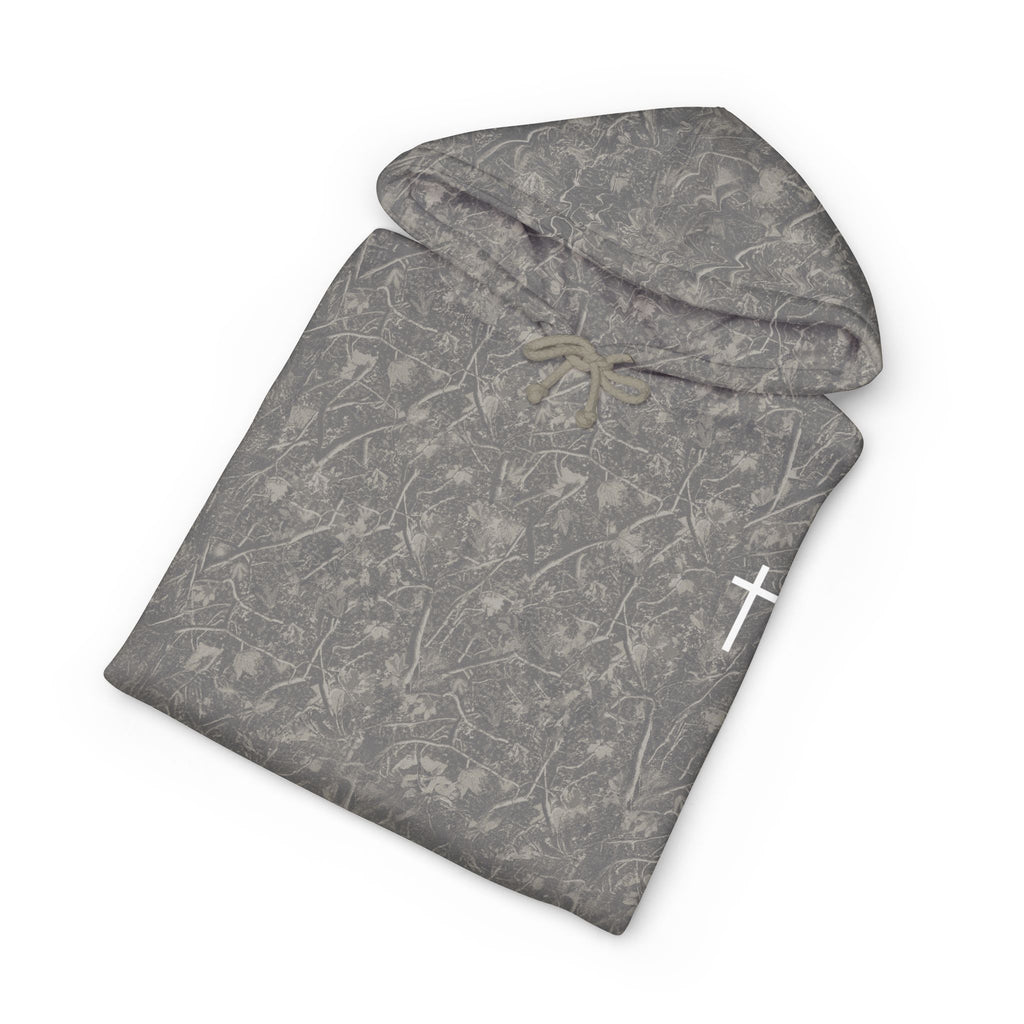 "Living Proof of a Loving God" Floral Design Hoodie - White Cross