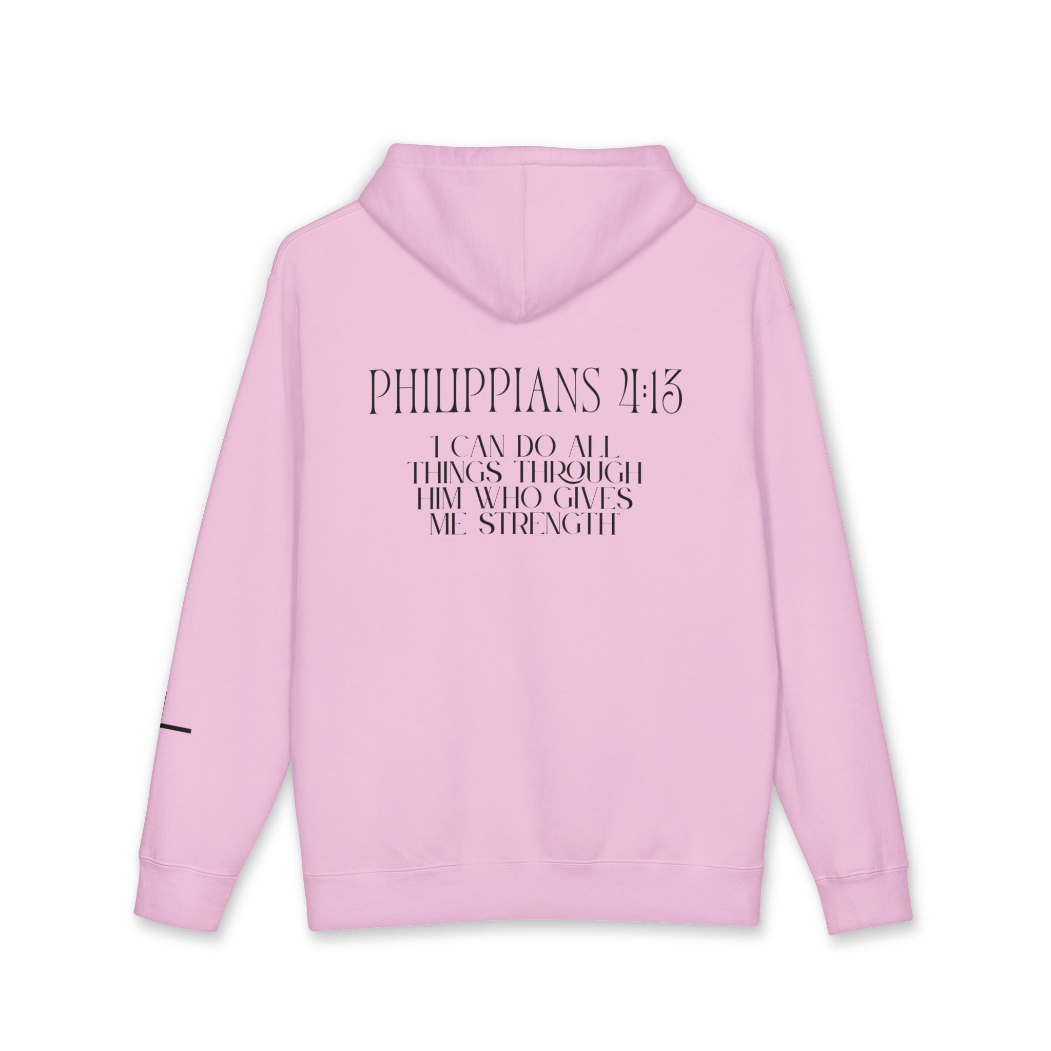 Philippians 4:13 Hoodie — Black Lettering