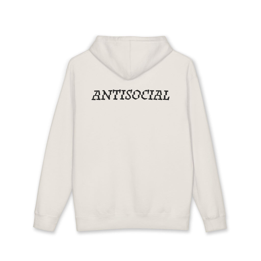 Antisocial Hoodie - Black lettering