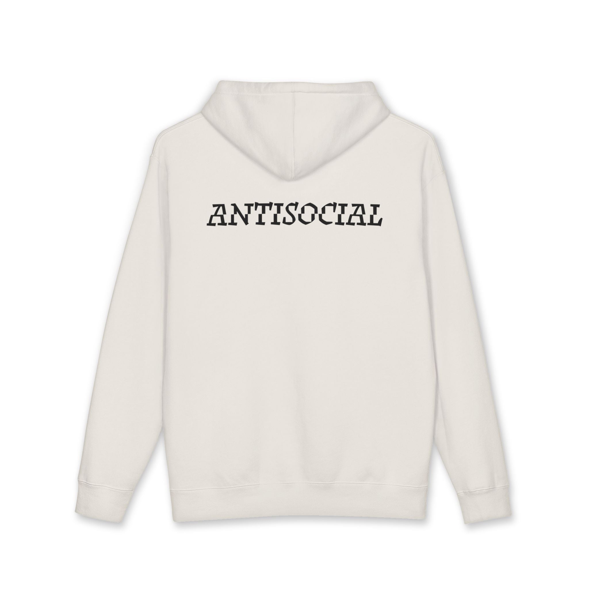 Antisocial Hoodie - Black lettering