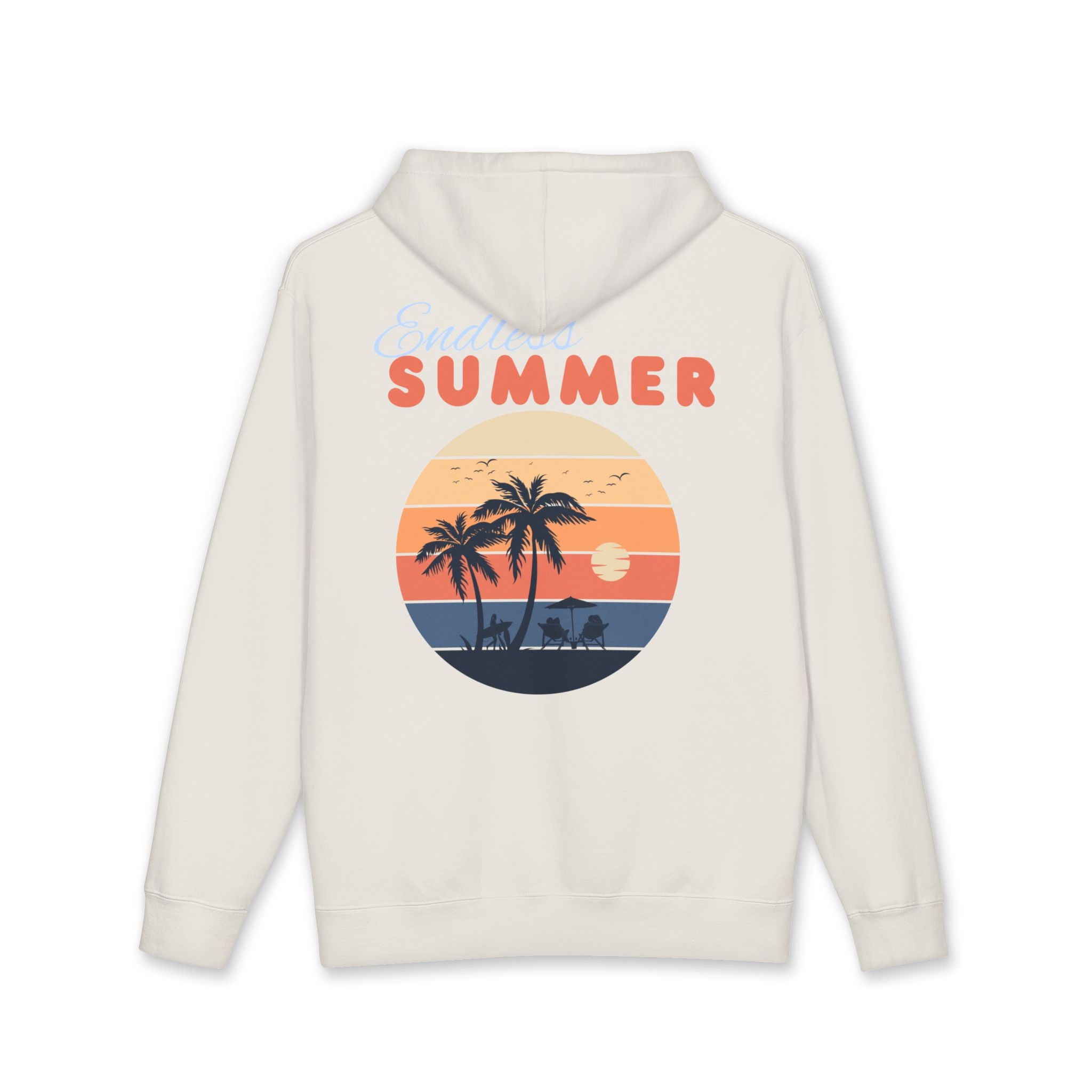 Endless Summer Retro Palm Sunset Graphic Hoodie