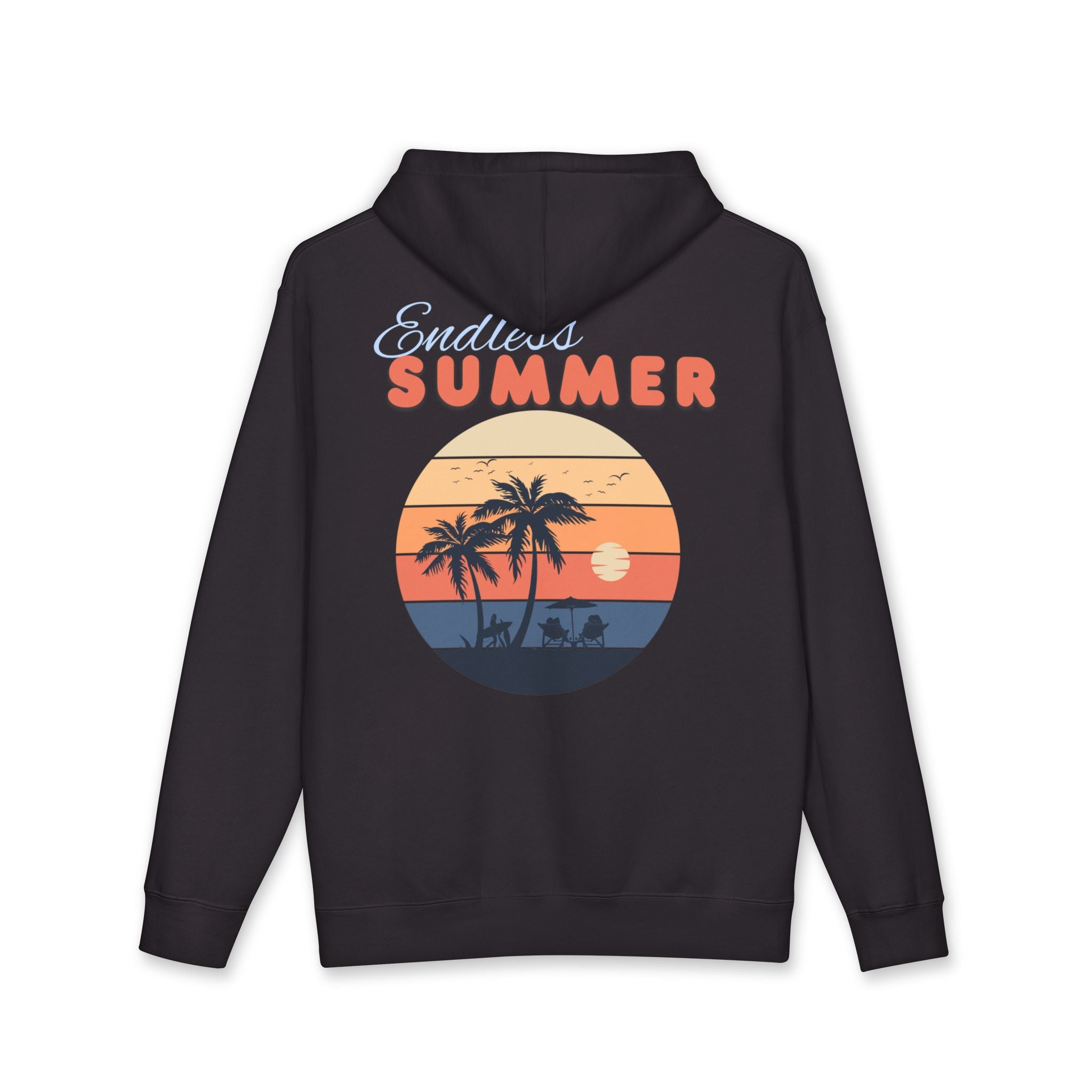Endless Summer Retro Palm Sunset Graphic Hoodie