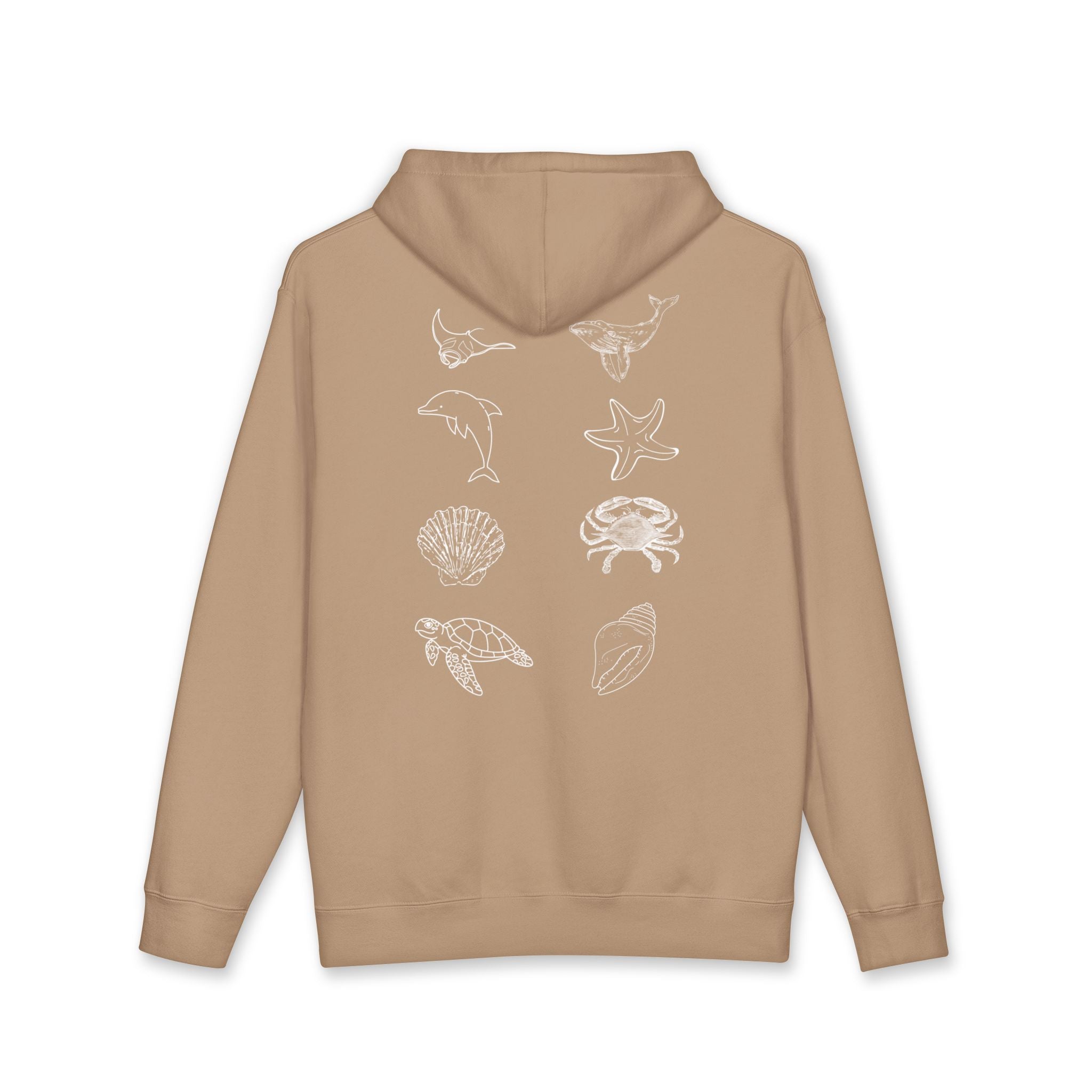 Ocean Life Sketch Back Print Hoodie
