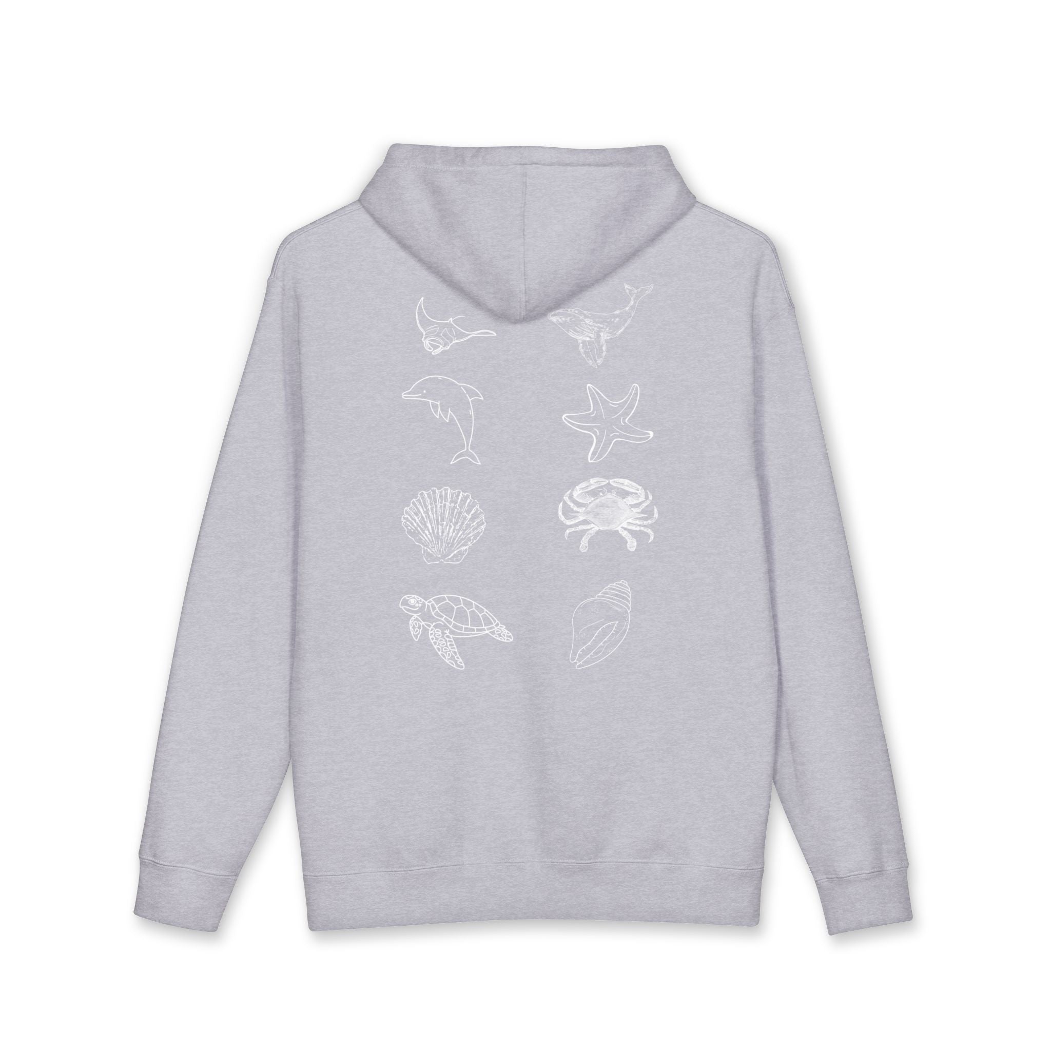 Ocean Life Sketch Back Print Hoodie