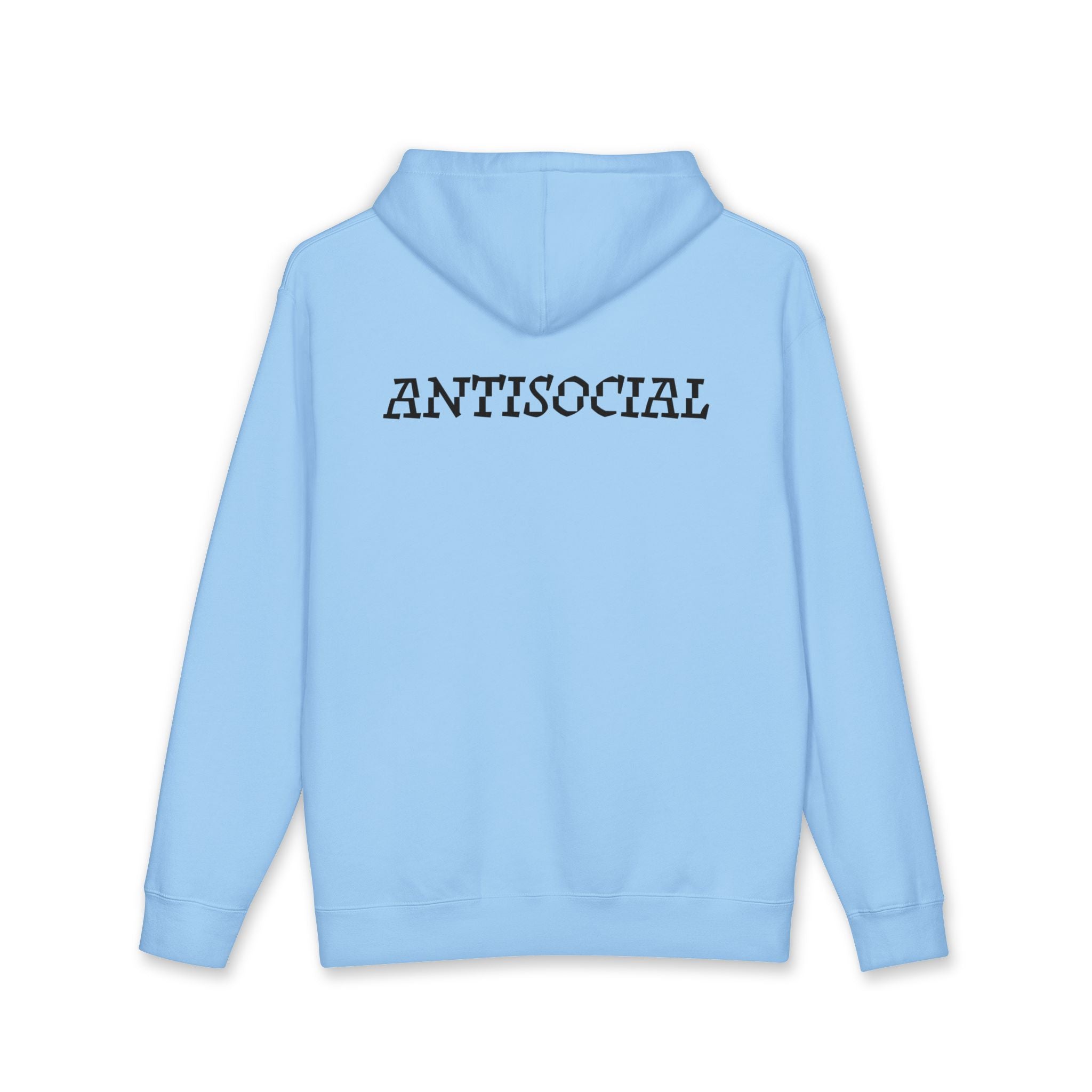 Antisocial Hoodie - Black lettering