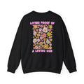 "Living Proof of a Loving God" Floral Design in Black