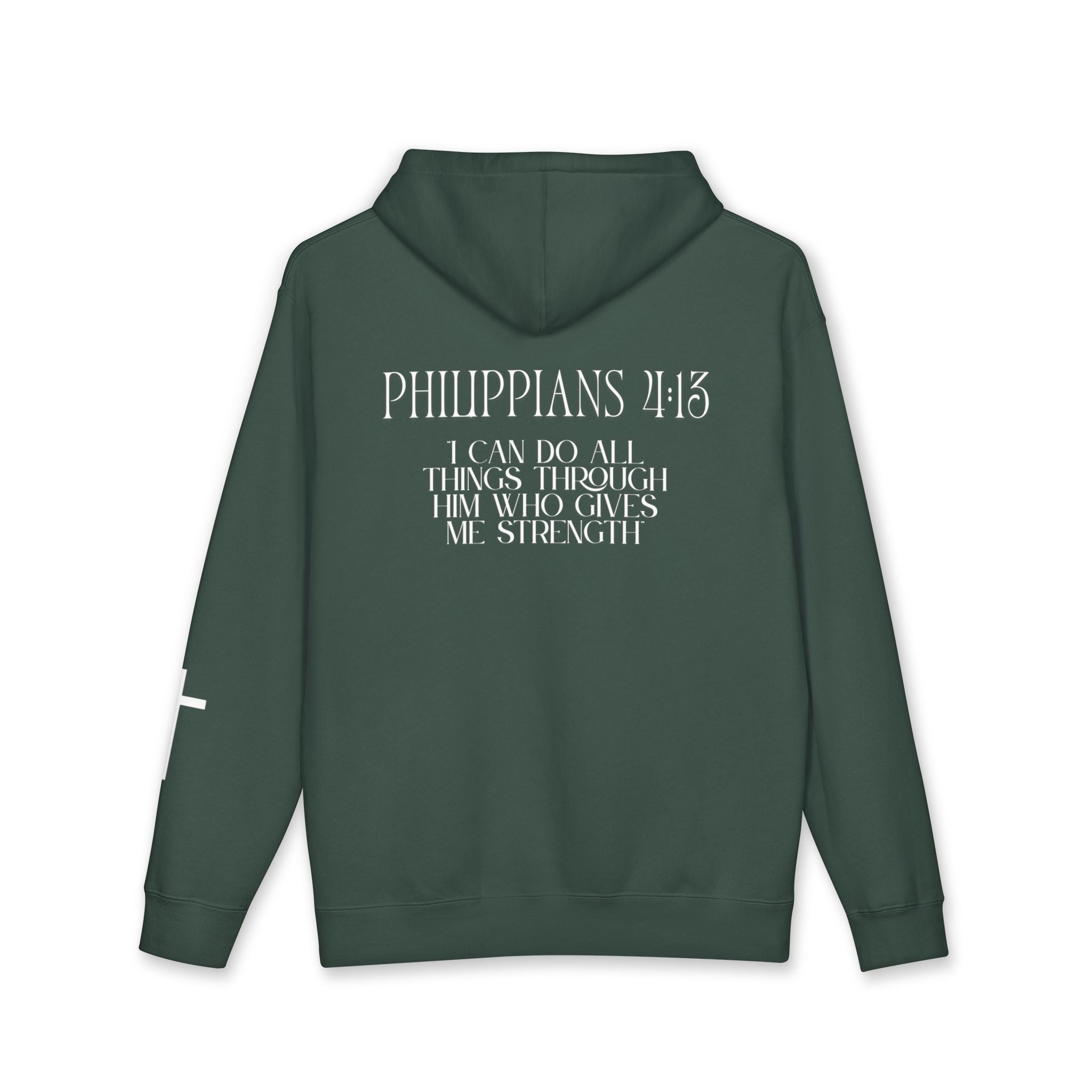 Philippians 4:13 Hoodie – White lettering