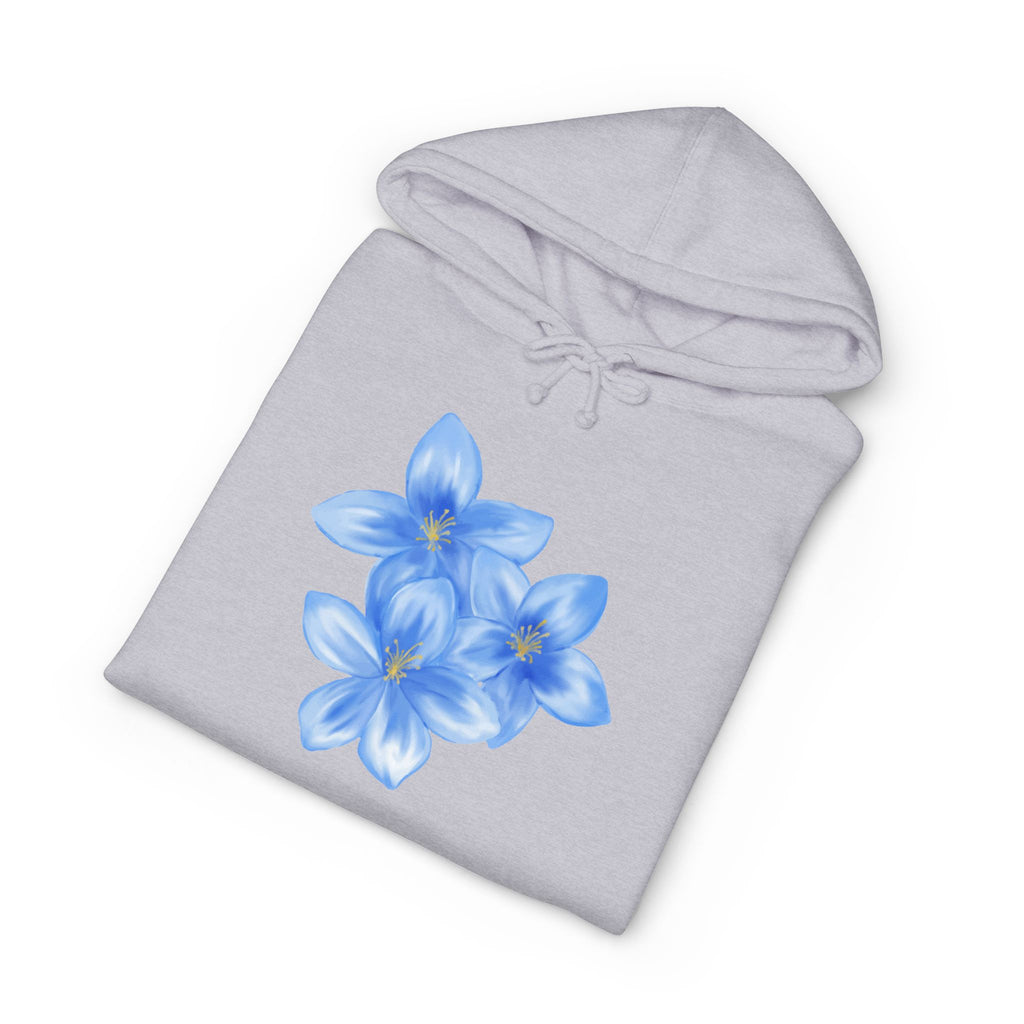 Blue Floral Hoodie