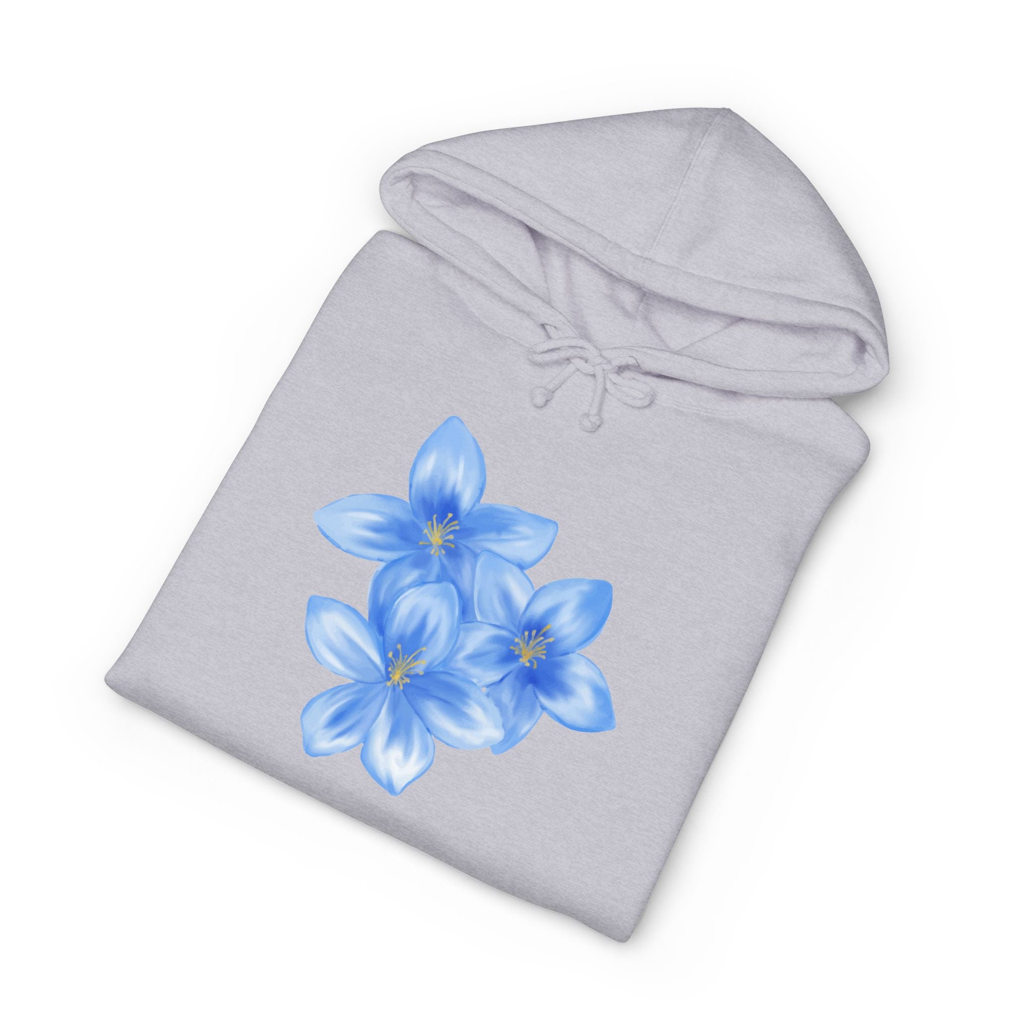 Blue Floral Hoodie