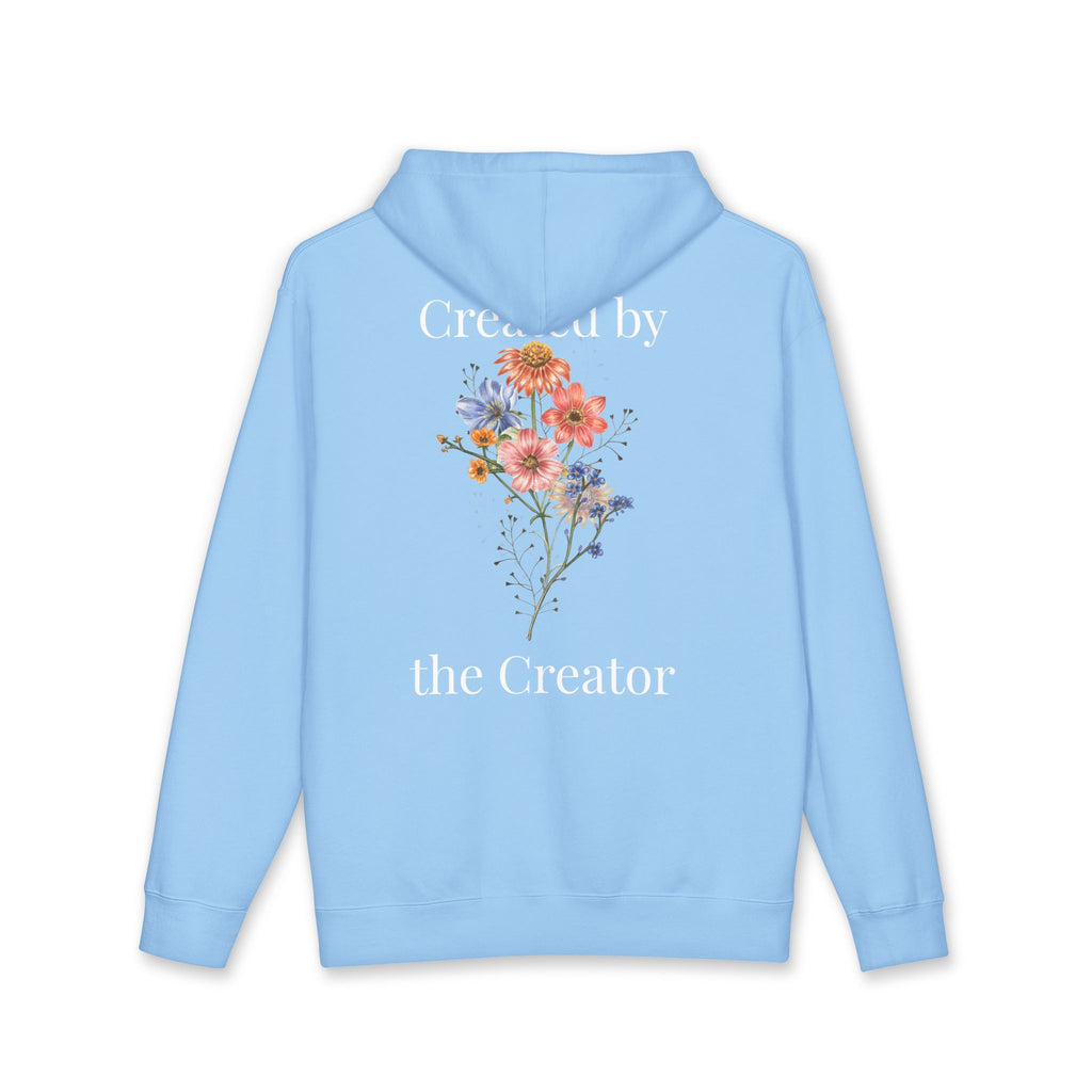 "Created by the Creator" Floral Hoodie - White Lettering