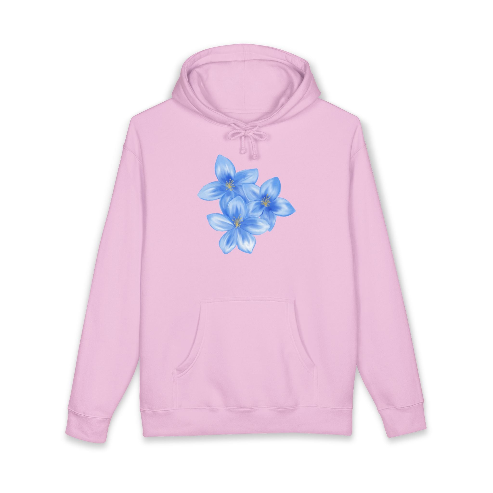 Blue Floral Hoodie