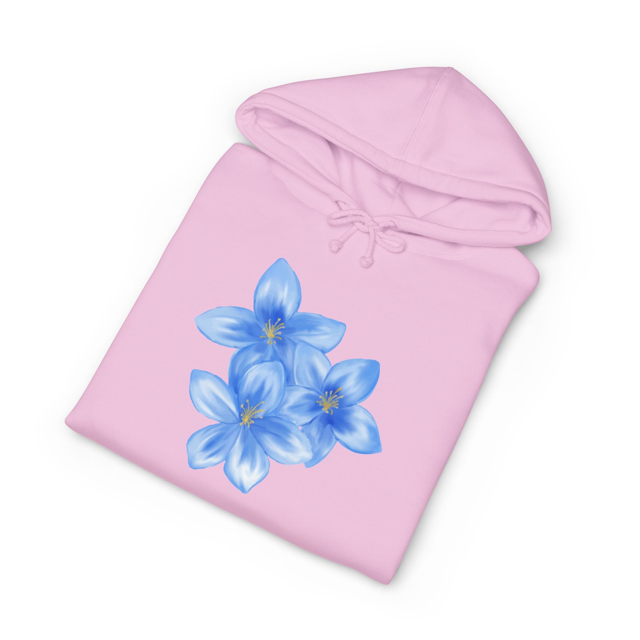 Blue Floral Hoodie