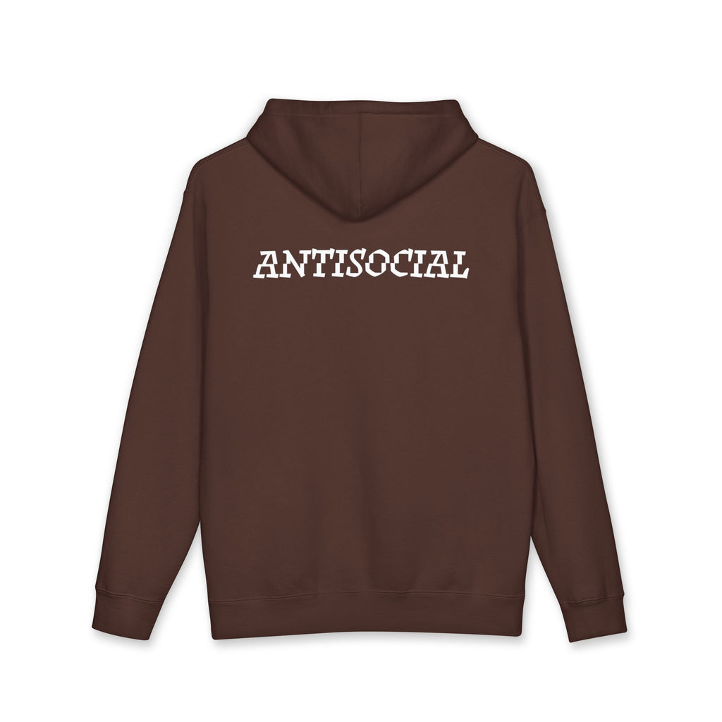 Antisocial Hoodie — White lettering