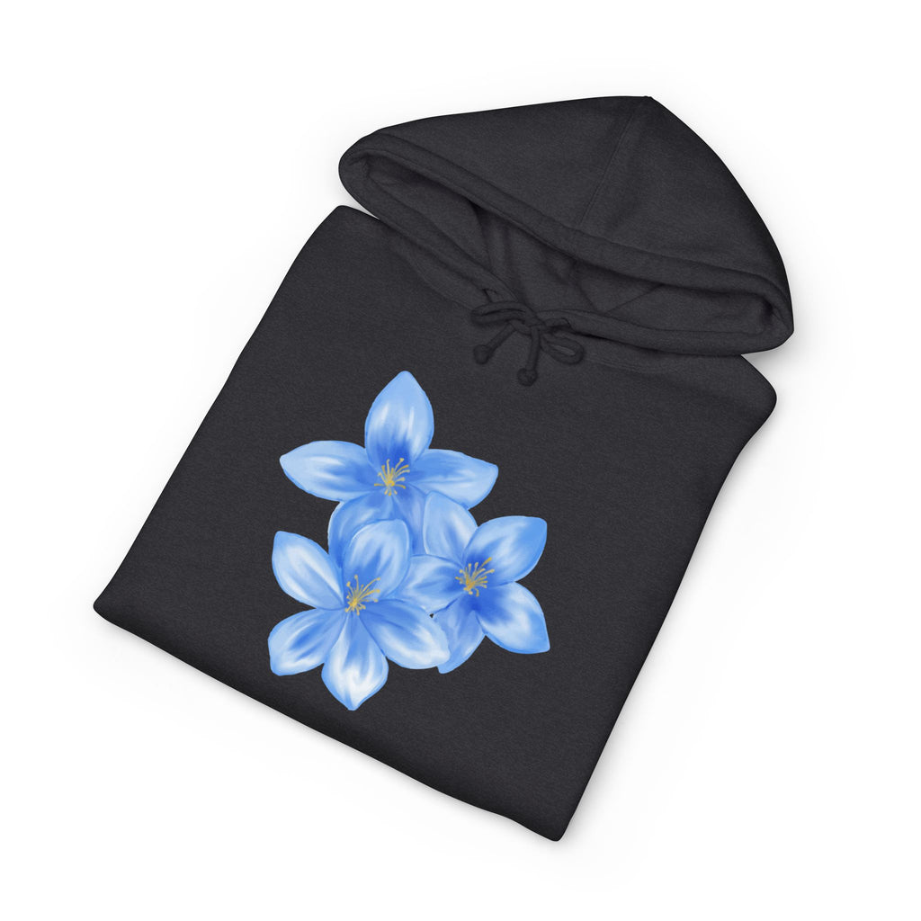 Blue Floral Hoodie