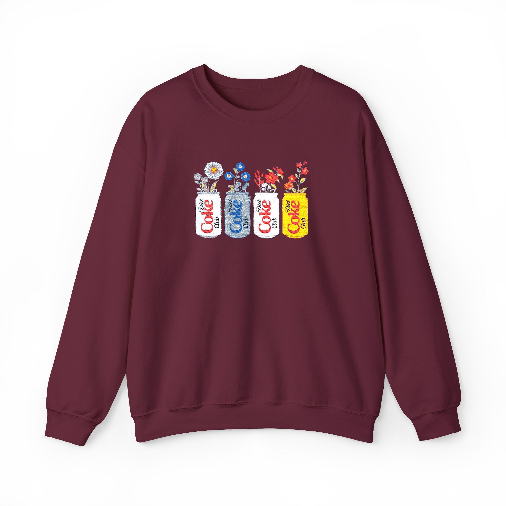 Embroidered Floral Diet Coke Crewneck