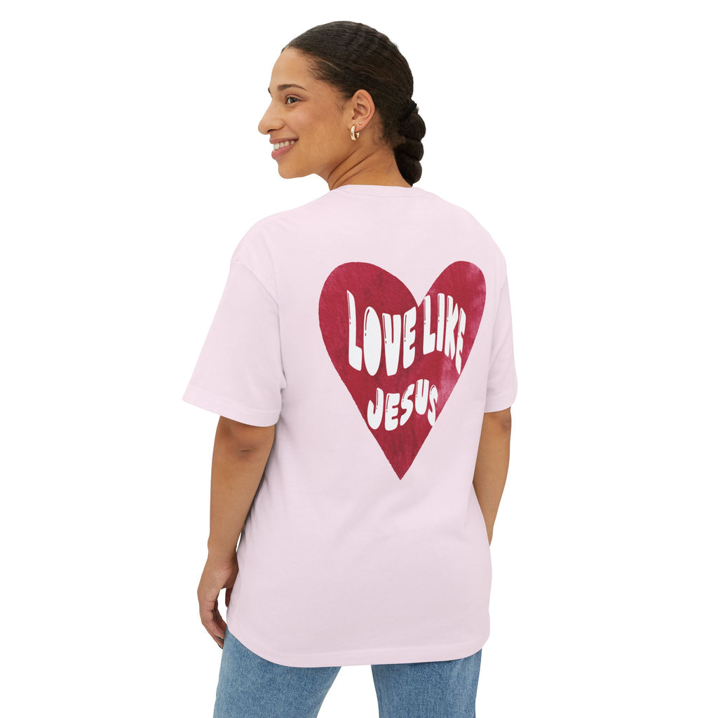 "Love Like Jesus" - Oversized Tee - White Cross