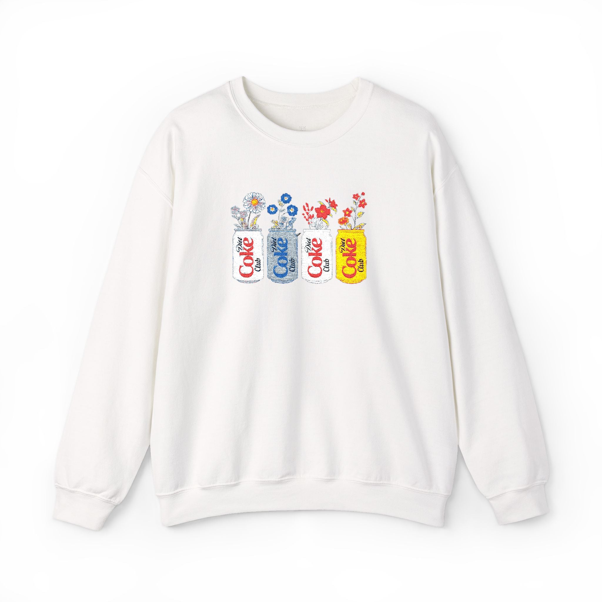 Embroidered Floral Diet Coke Crewneck