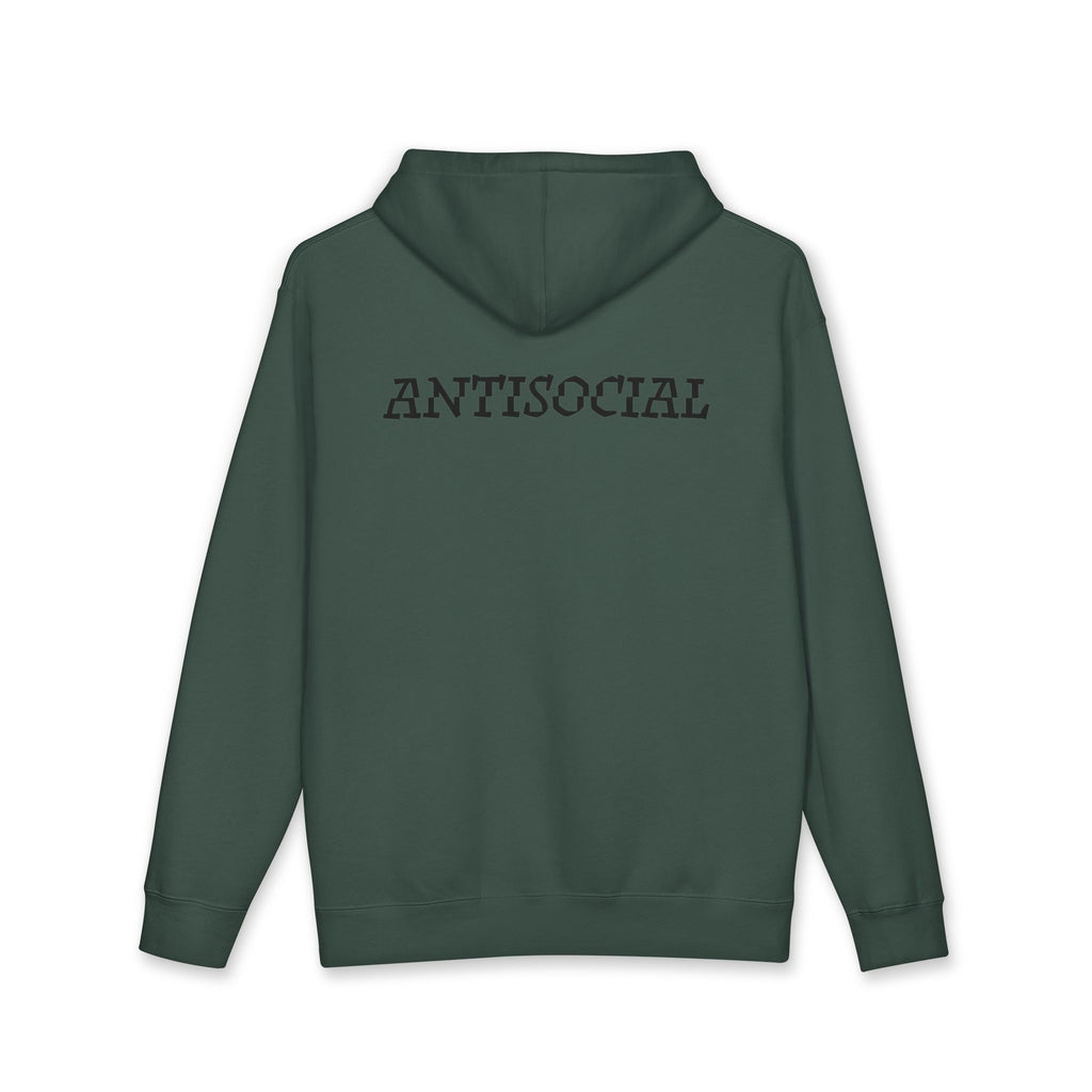 Antisocial Hoodie - Black lettering