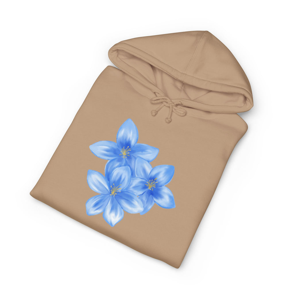 Blue Floral Hoodie