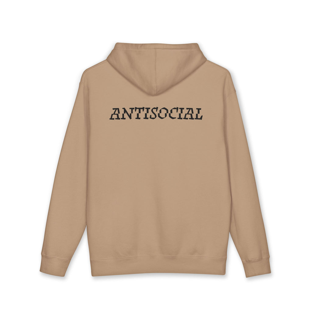 Antisocial Hoodie - Black lettering