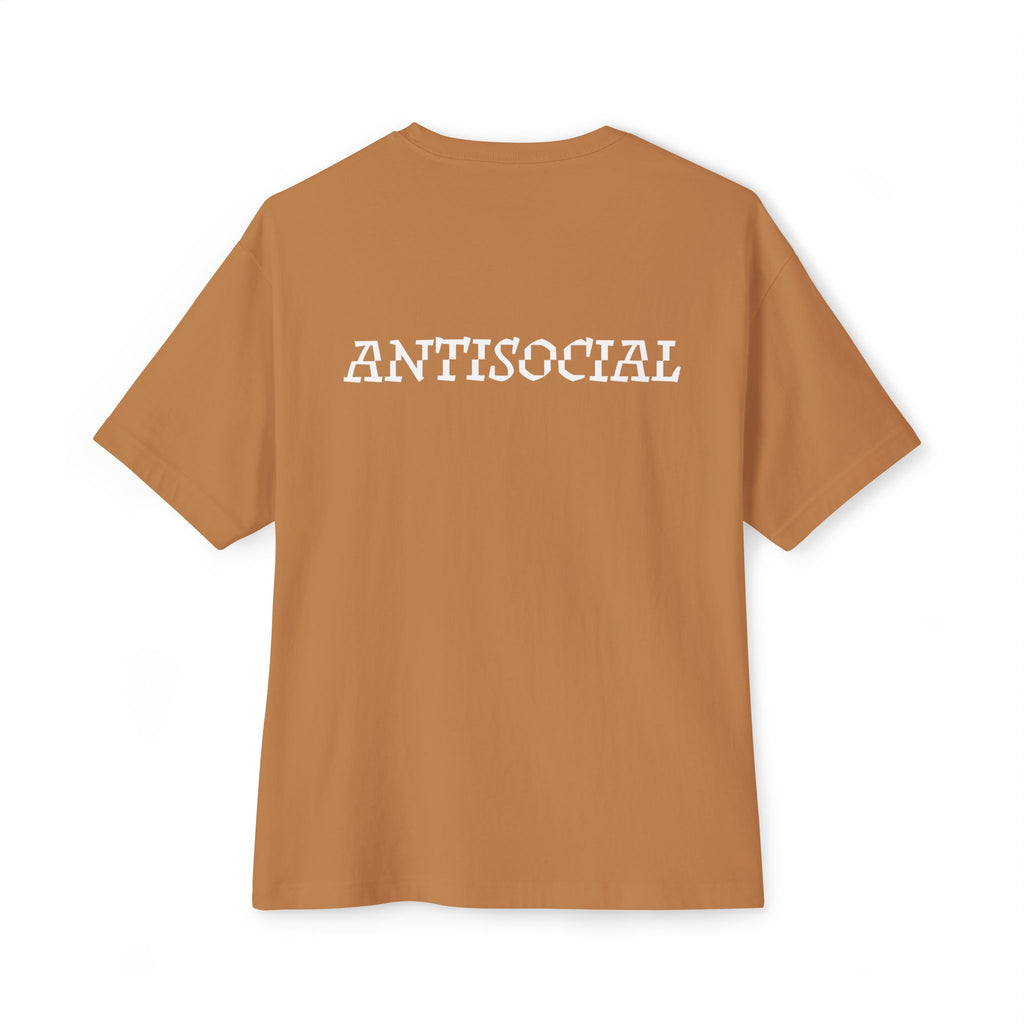 Antisocial Oversized Tee - White lettering