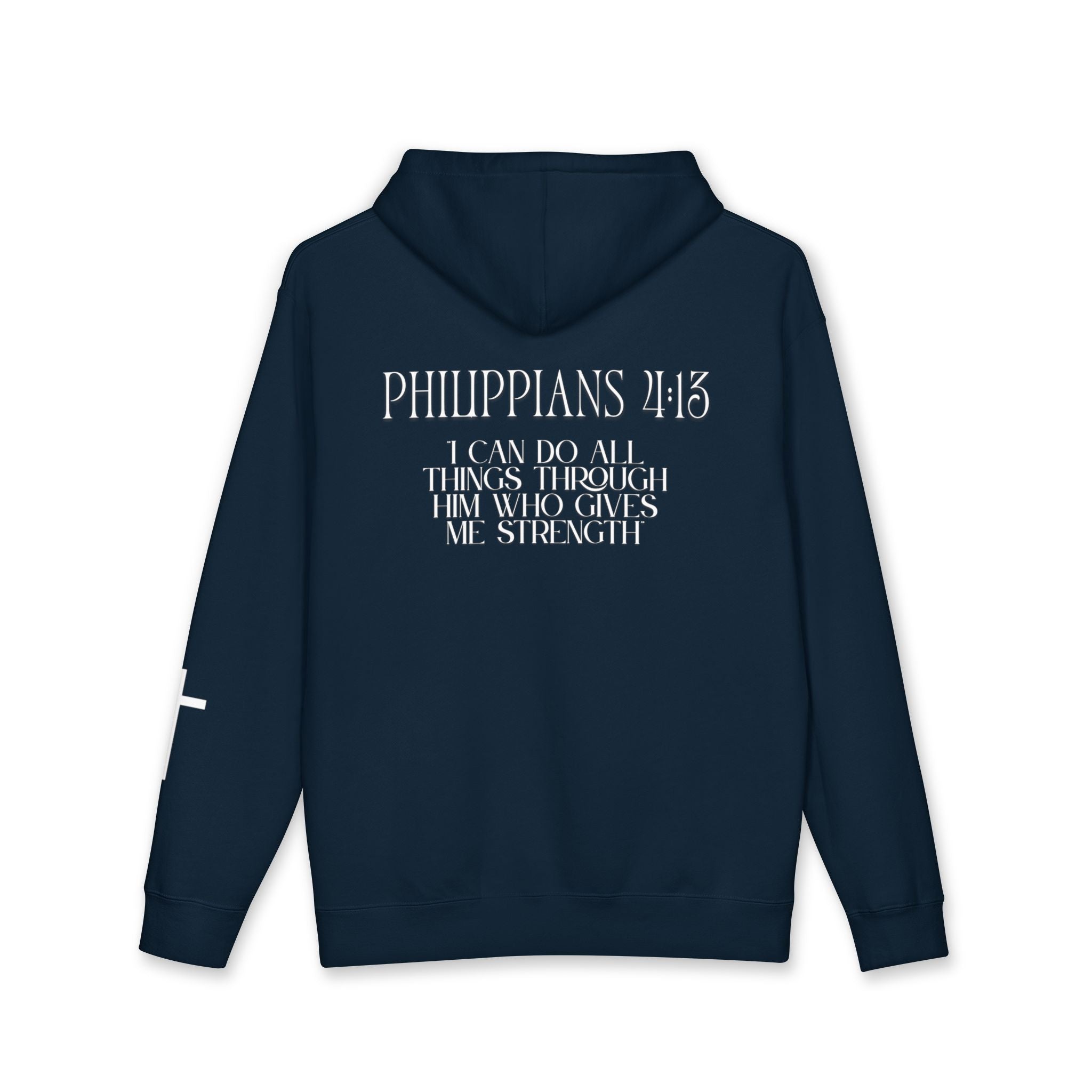 Philippians 4:13 Hoodie – White lettering